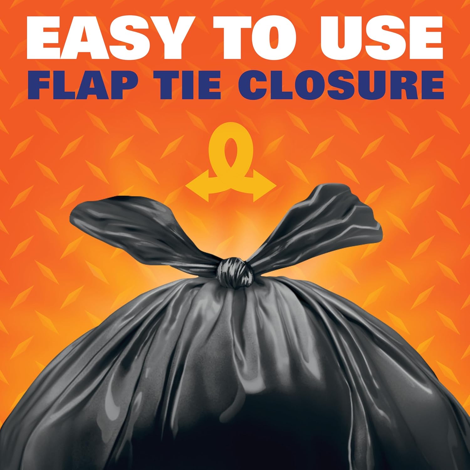 Hefty Easy Flaps Multipurpose Large Trash Bags, 30 Gallon, 40 Count