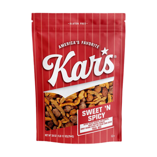 Kar’s Nuts Sweet 'N Spicy Trail Mix, 28 oz – Resealable Pouch (Pack of 1), Gluten-Free Snack Mix