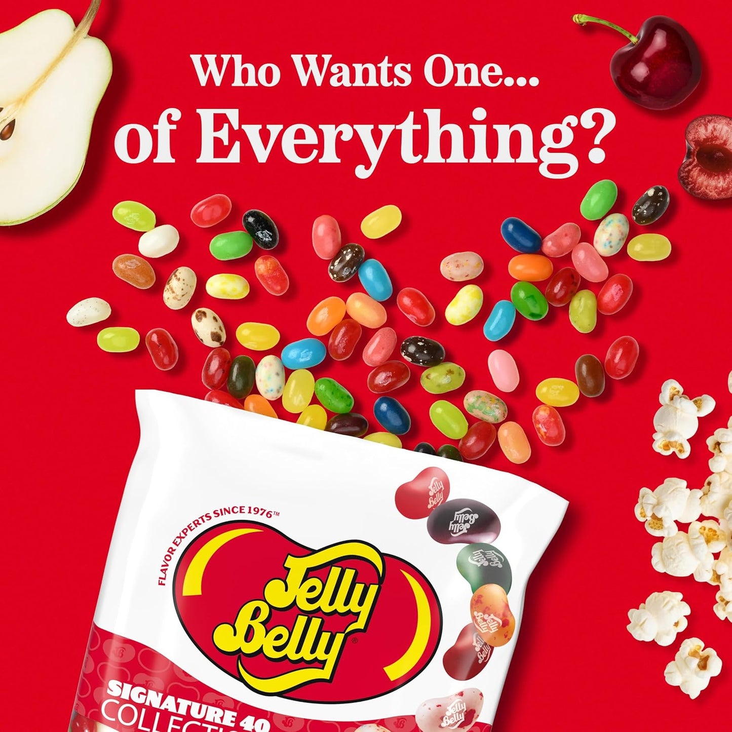 Jelly Belly Signature 40 Jelly Bean Collection - 1 Pound (16 Ounces) Resealable Bag - Genuine, Official, Straight from the Source
