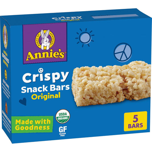 Annie's Organic Original Crispy Snack Bars, Gluten Free, 3.9 oz, 5 ct.
