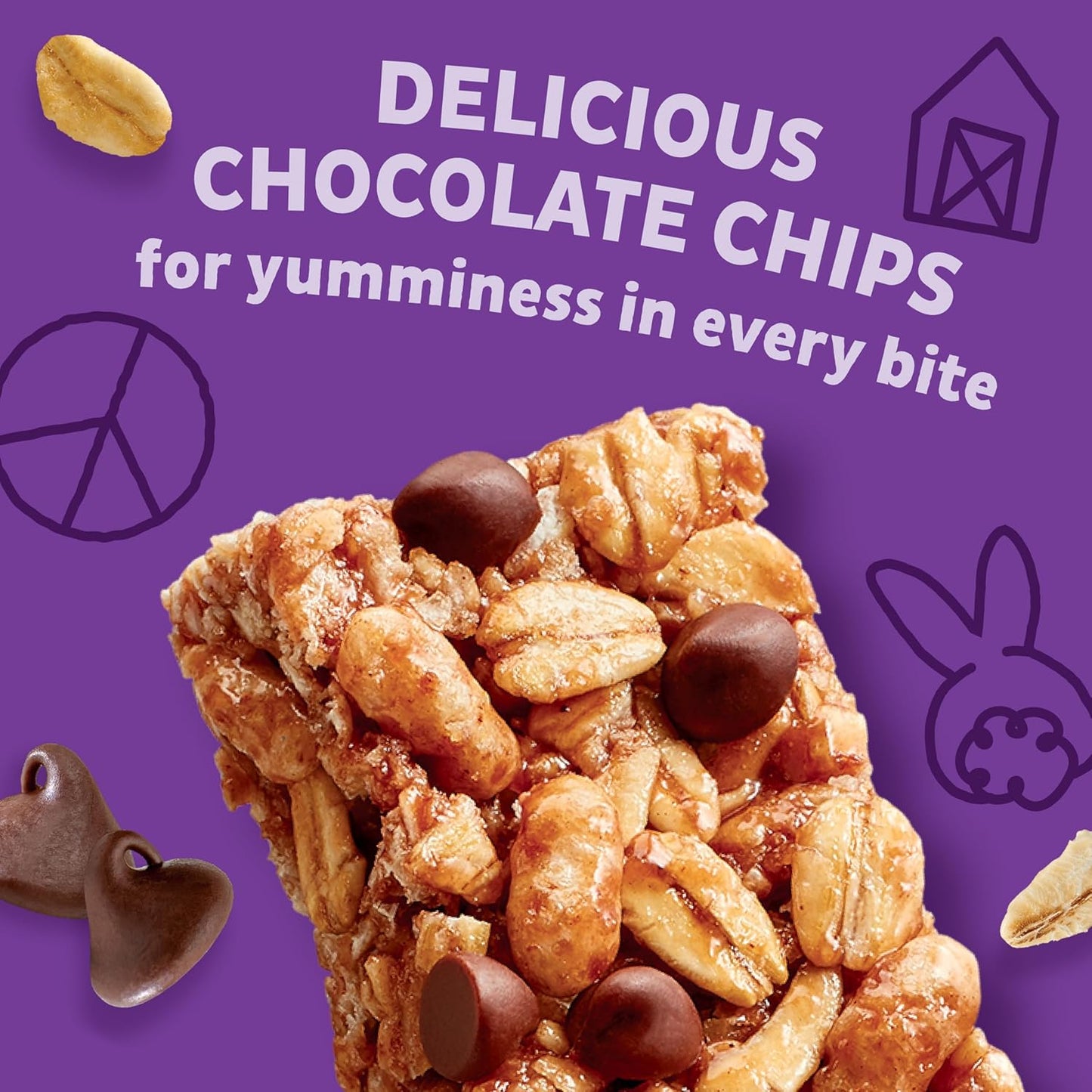 Annie's Gluten Free Chewy Granola Bars, Double Chocolate Chip, 5 Bars, 4.9 oz