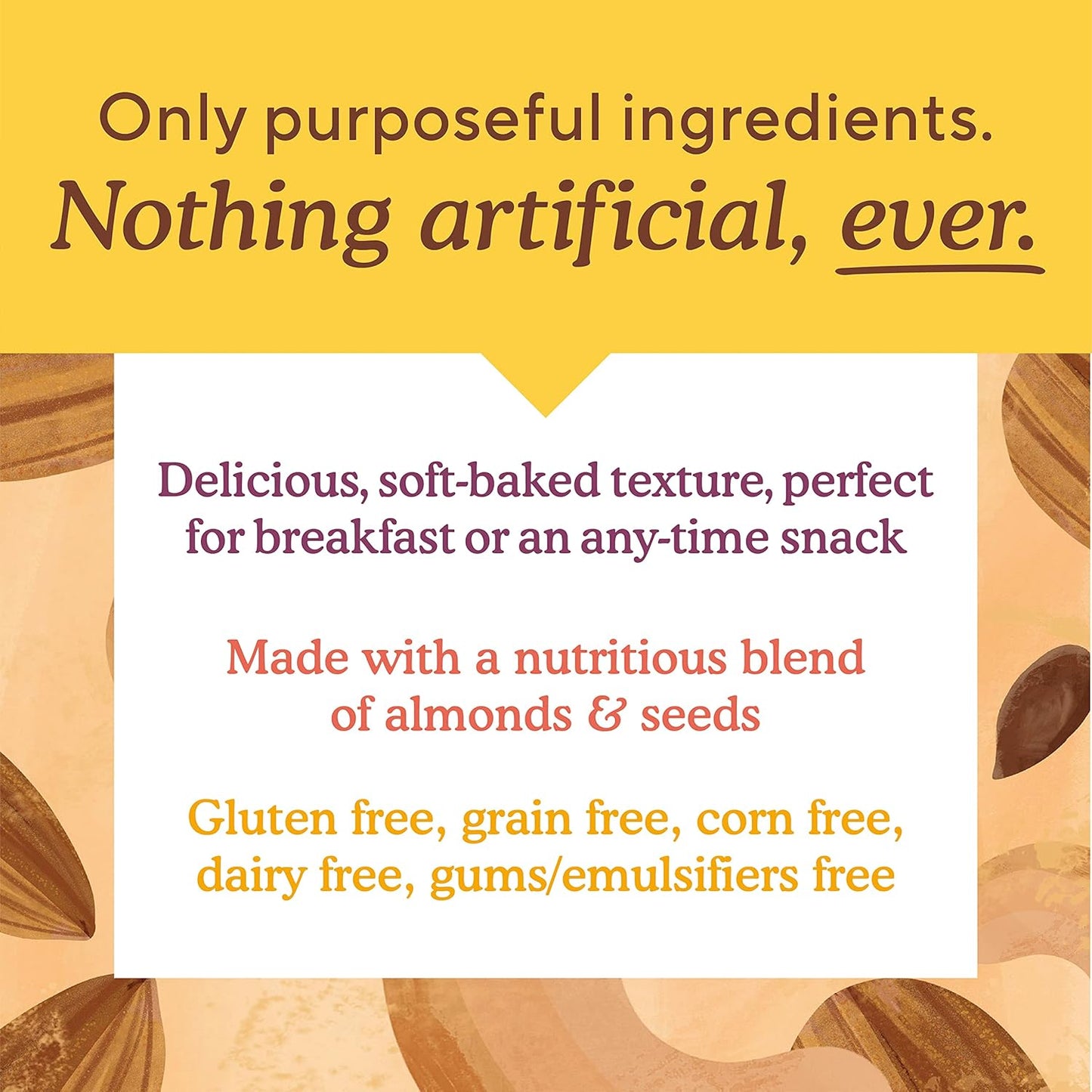 Simple Mills Soft Baked Dark Chocolate Almond Flour Bars, 5 ct, 1.19 oz each
