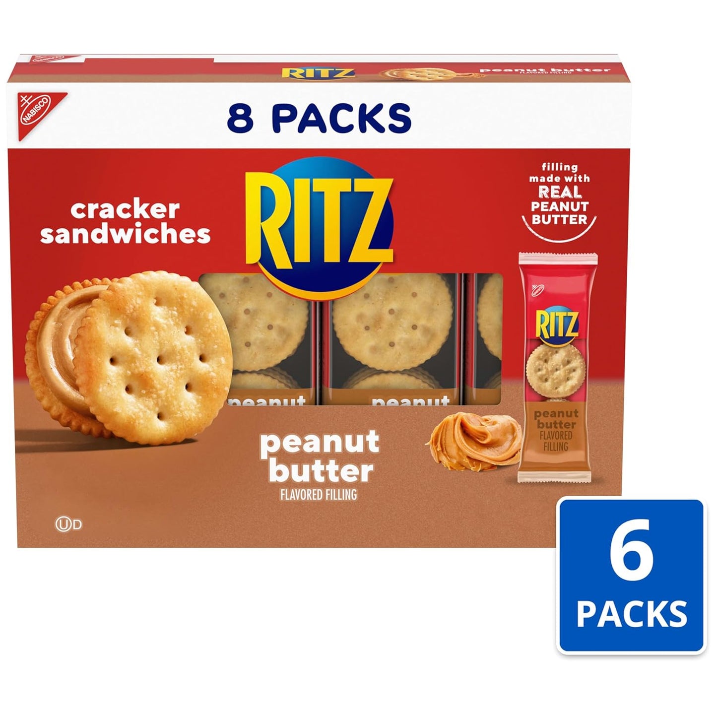 ritz peanut butter sandwich crackers lunch snacks 48 pack bulk
