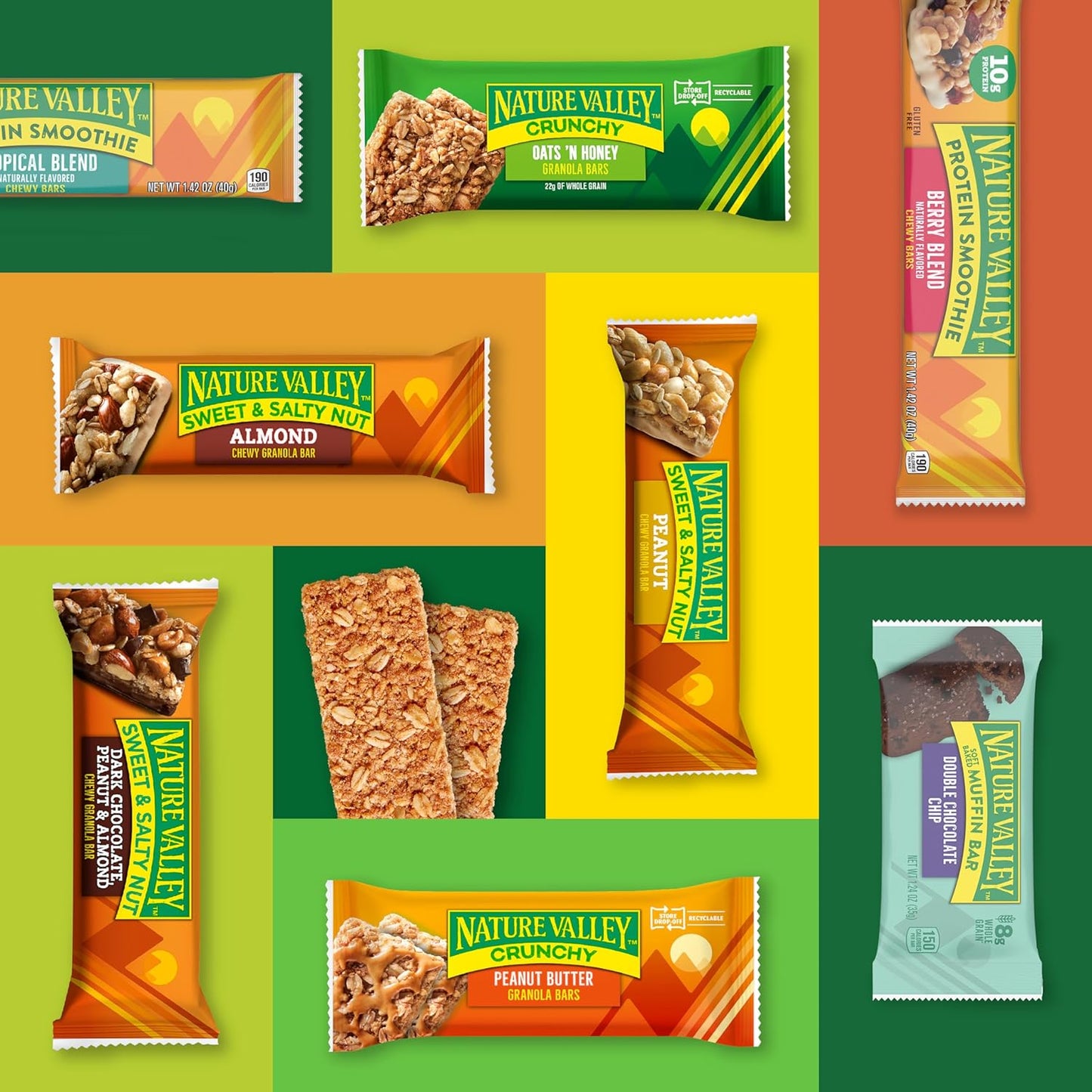 Nature Valley Crunchy Granola Bars, Oats 'N Dark Chocolate, 24 Bars, 17.88 oz (12 Pouches)