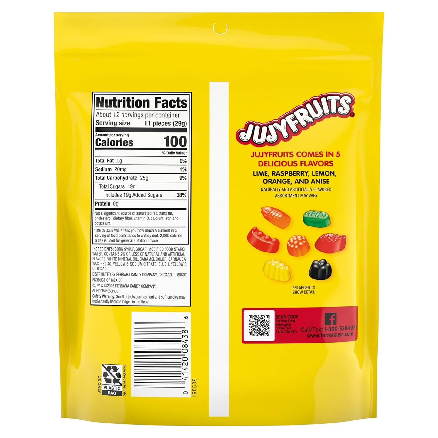 Wonka Jujyfruits Gummy candy, Assorted Gummy Candy, 12oz Resealable Bag