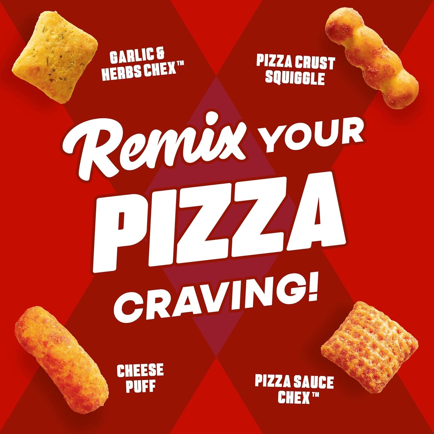 Chex Mix Remix Cheesy Pizza Snack Mix, Snack Bag, Family Size, 11 oz