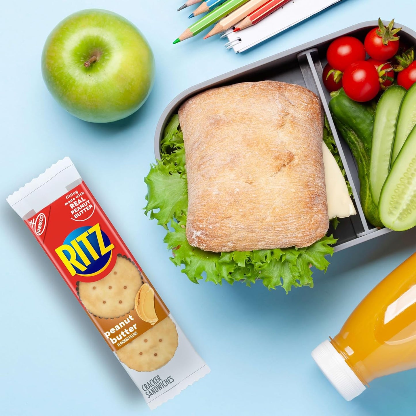 ritz peanut butter sandwich crackers lunch snacks 48 pack bulk