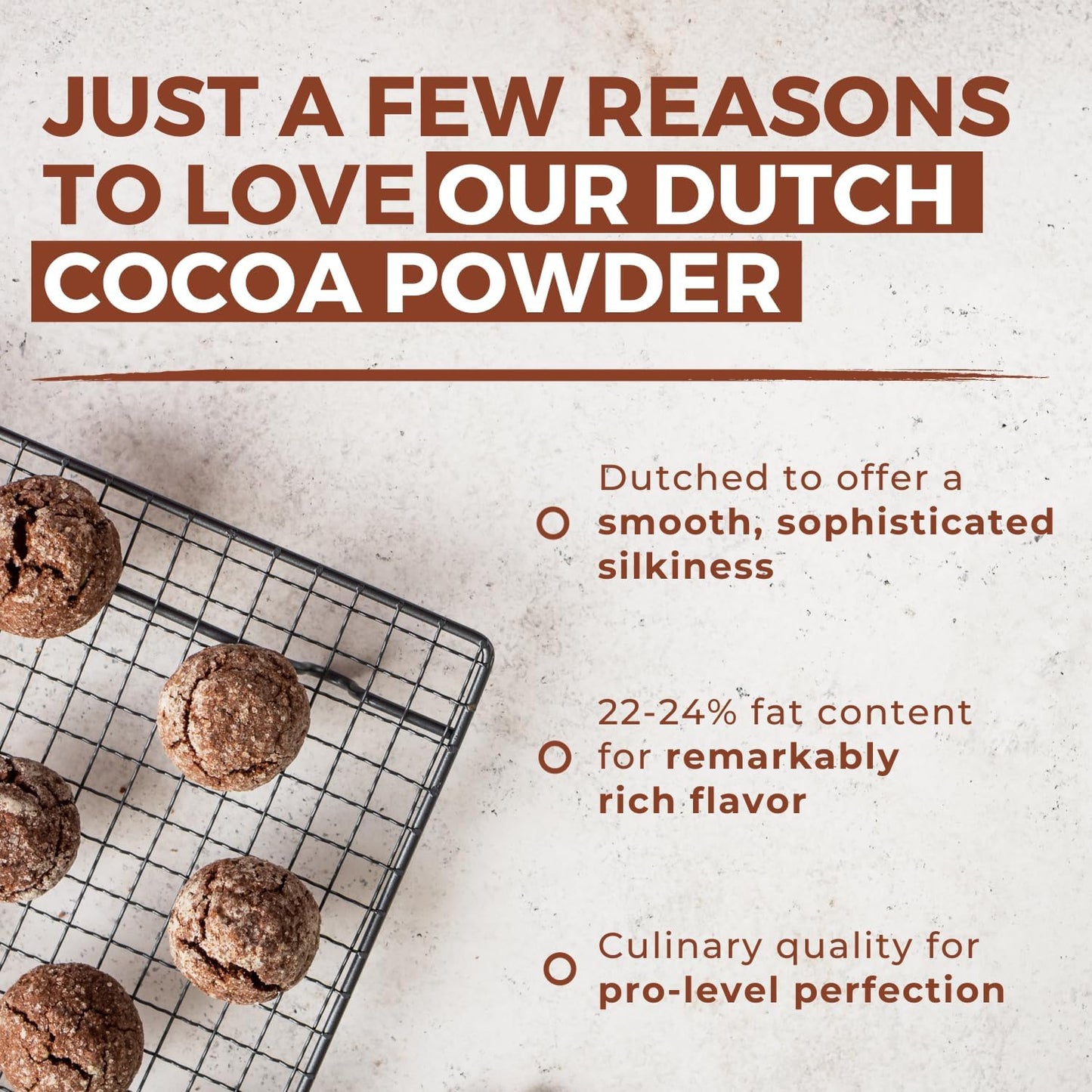 Dutch Processed Cocoa Powder Unsweetened 8 oz Non-Gmo Fair Trade Culinary Grade Cocoa