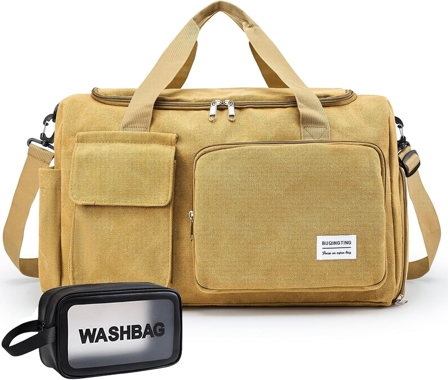 Small Gym Bag for Women, Travel Duffle Bag Carry On Weekender Bag with Shoe Compartment