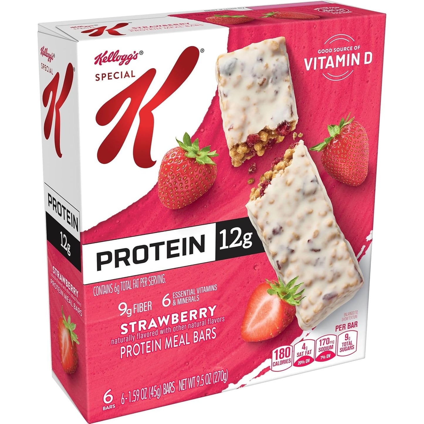 Special K Protein Meal Bars, 12g Protein, Meal Replacement, Strawberry (3 Boxes)
