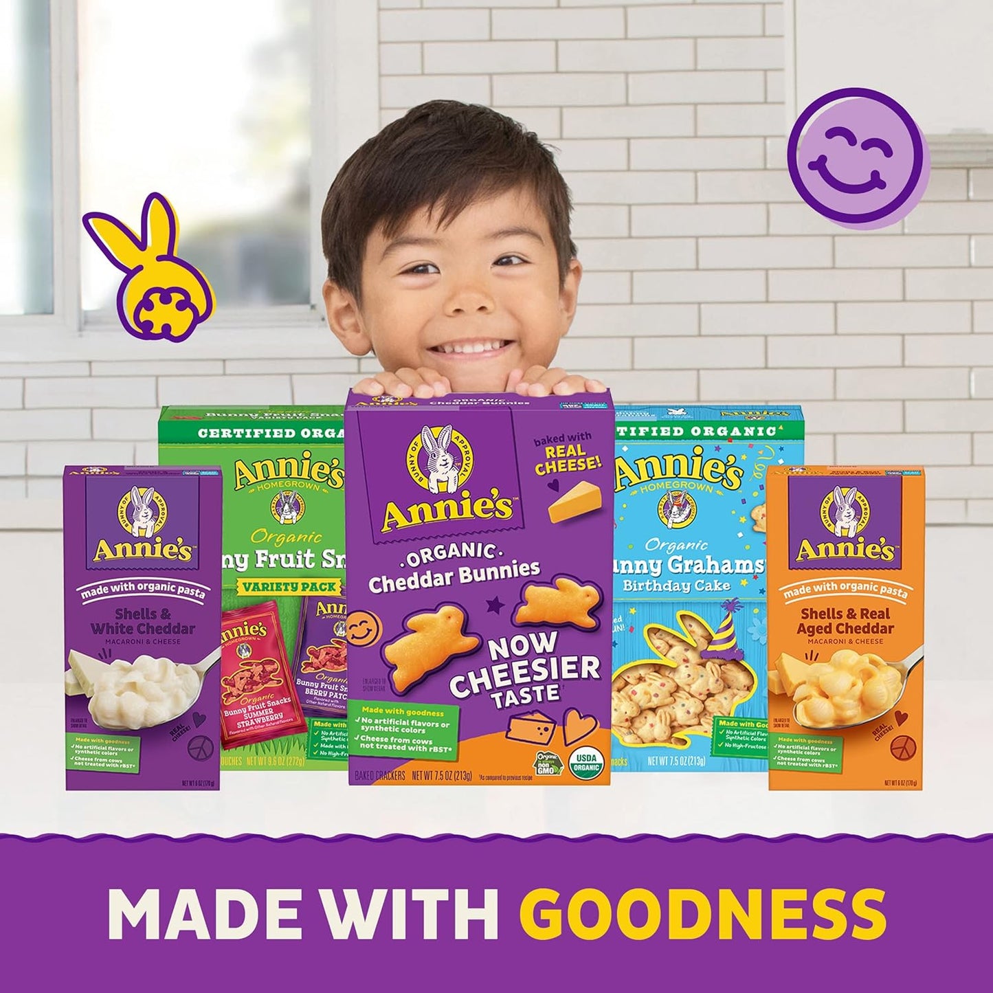 Annie's Cheddar Snack Mix With Assorted Crackers and Pretzels, Made with Real Cheese, 9 oz