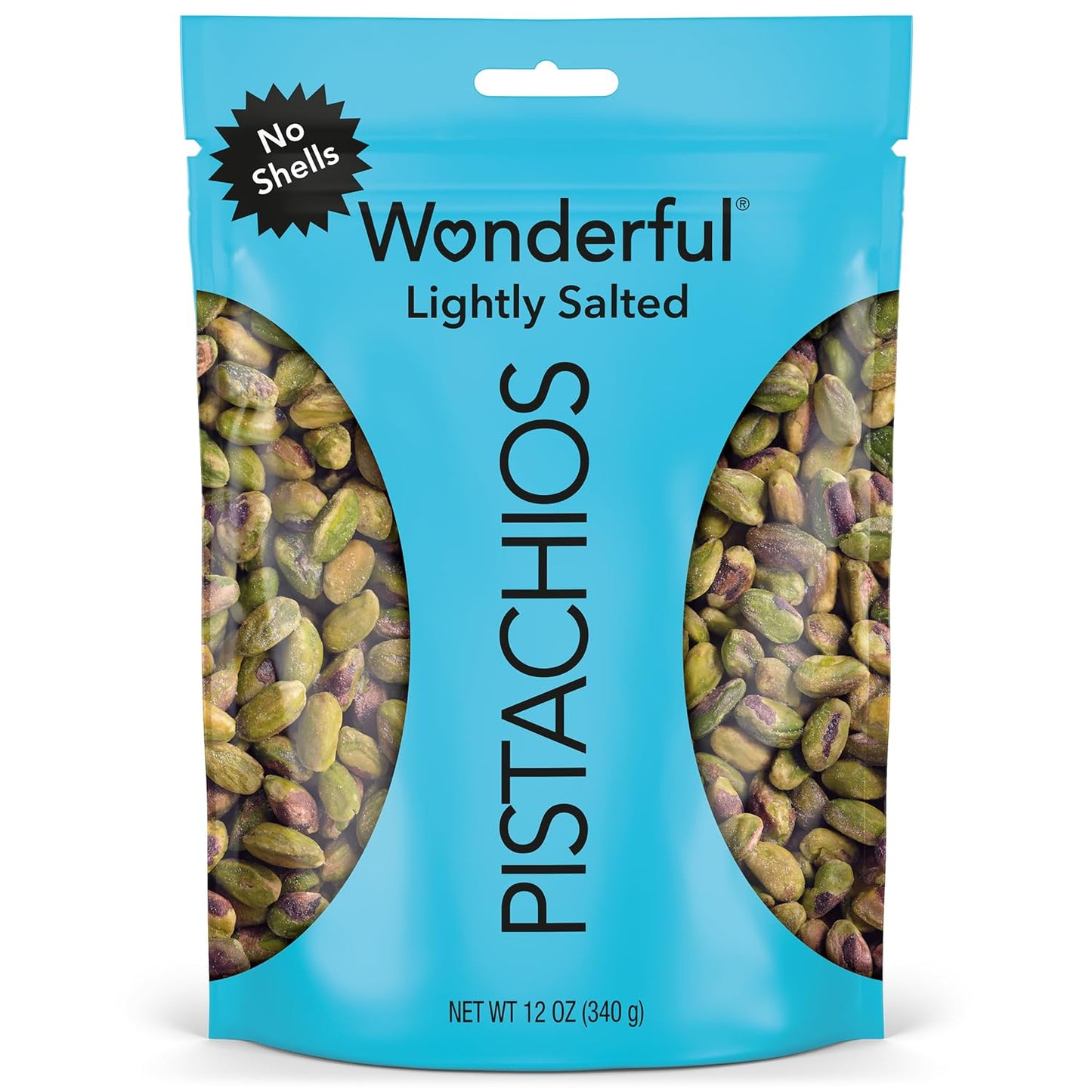 Wonderful Pistachios No Shells, Unsalted Nuts, 6 Ounce Resealable Bag, Protein Snacks, Gluten Free, Healthy Snack
