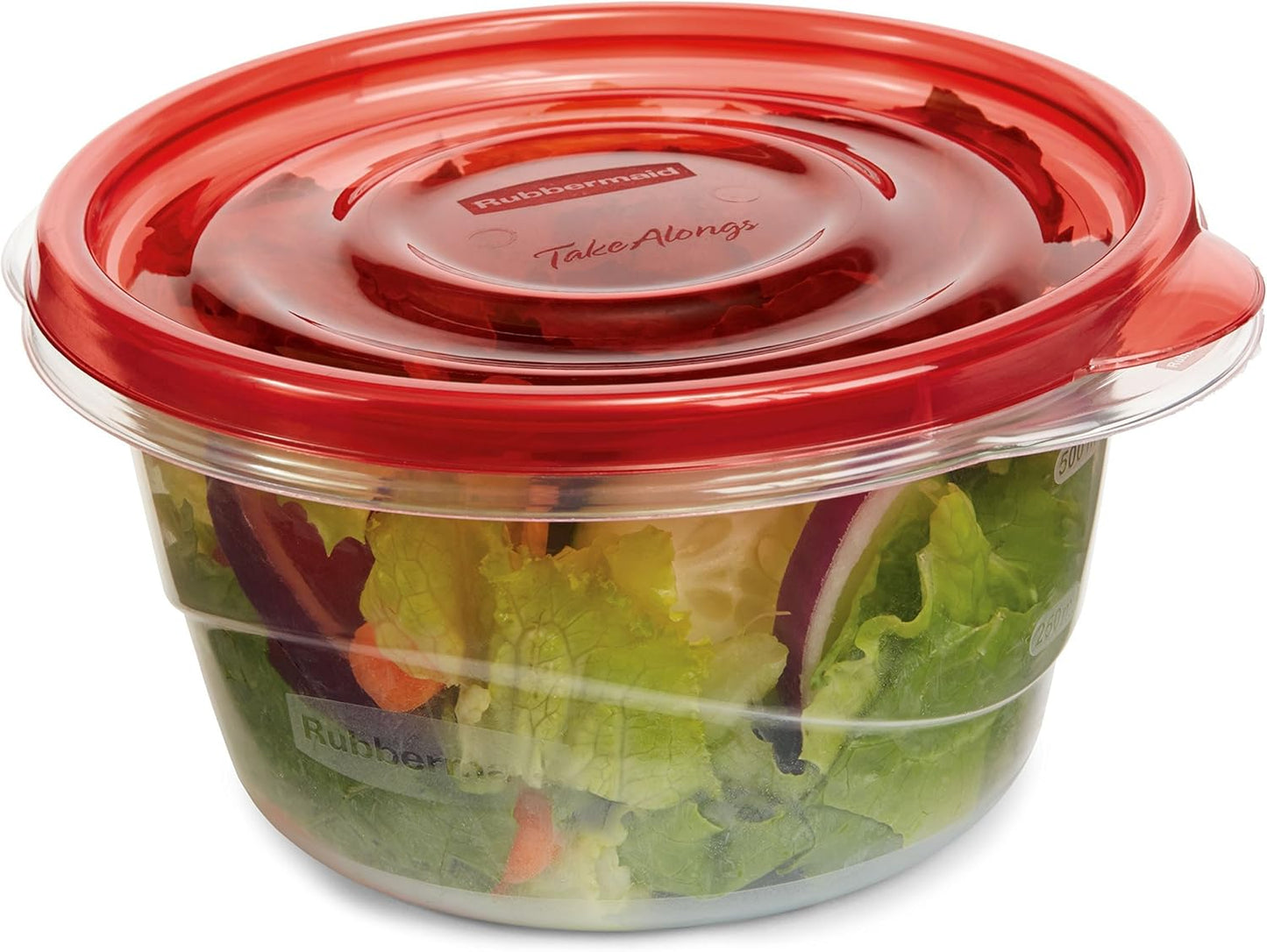 Rubbermaid Storage Bowls, 3.2 Cup, Red,(Pack of 4)