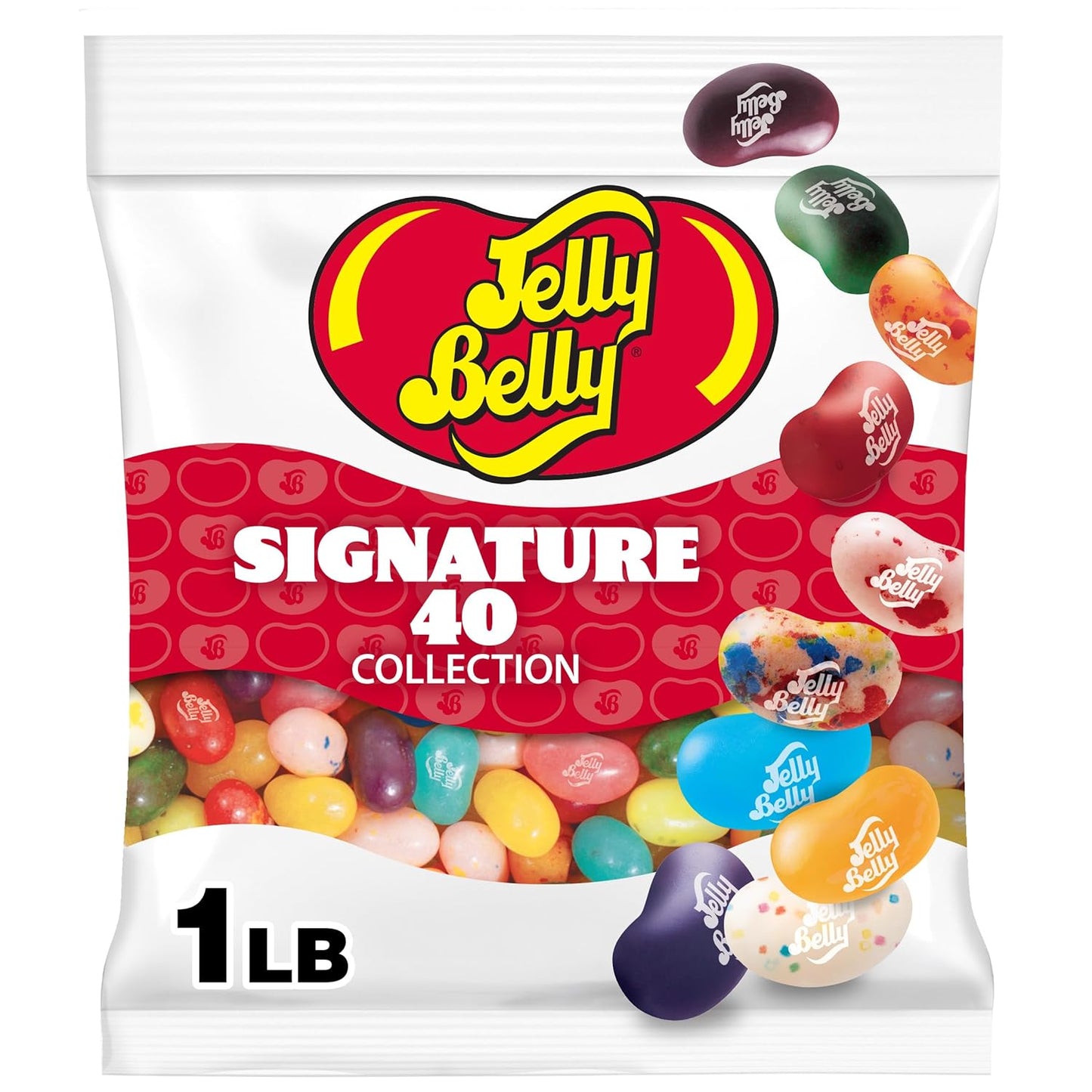 Jelly Belly Signature 40 Jelly Bean Collection - 1 Pound (16 Ounces) Resealable Bag - Genuine, Official, Straight from the Source