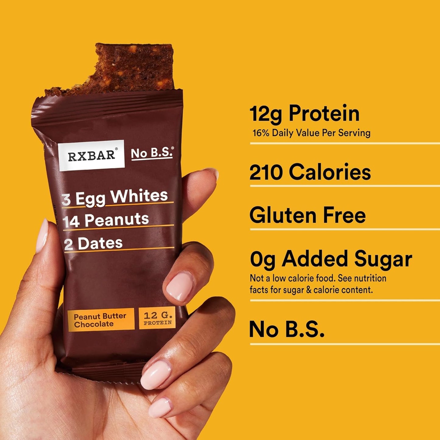 RXBAR Protein Bars, Protein Snack, Snack Bars, Peanut Butter Chocolate, 18.3oz Box (10 Count)