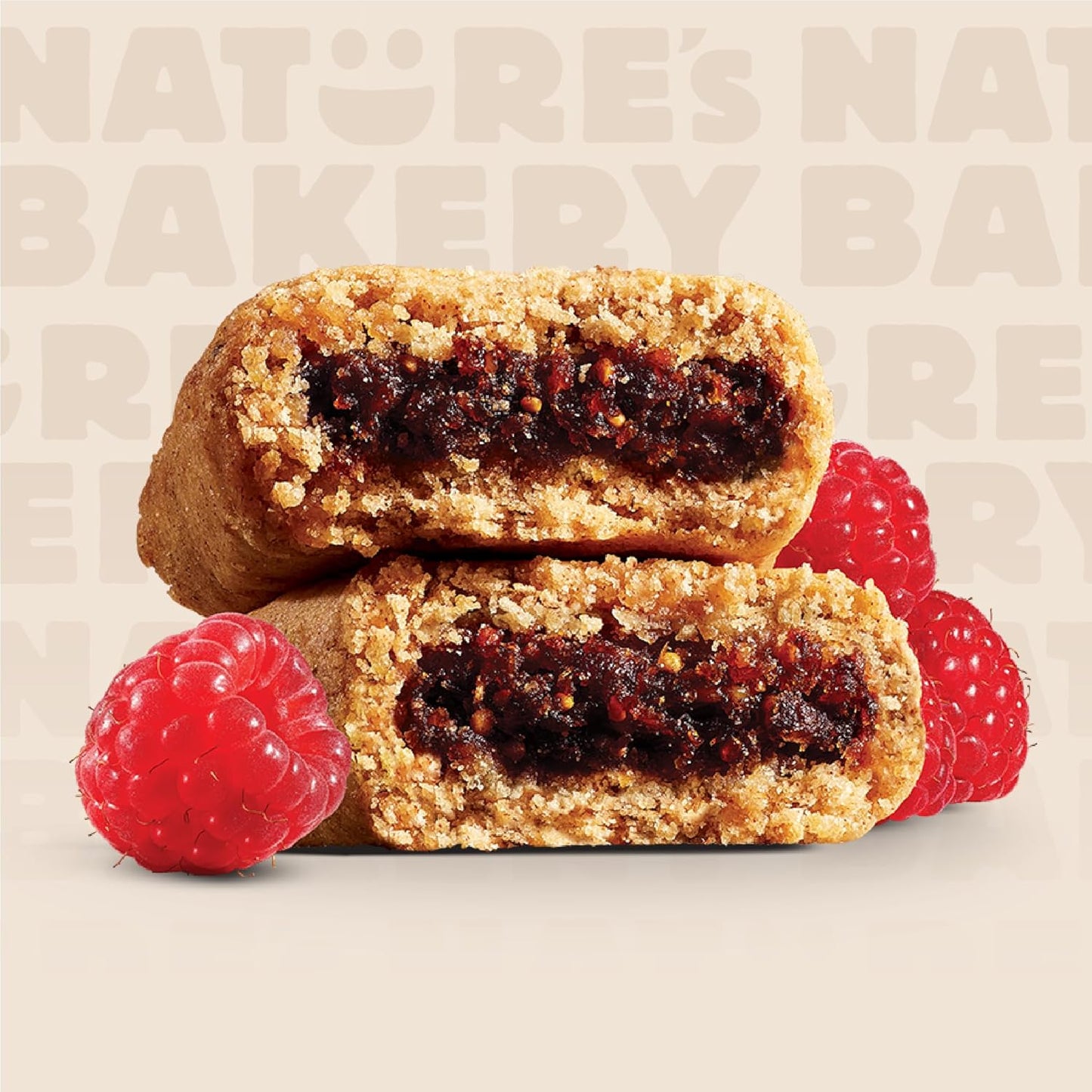 Nature’s Bakery Gluten Free Fig Bars, Raspberry, Real Fruit, Vegan, Non-GMO, Snack Bar, 1 box with 6 twin packs (6 twin packs)