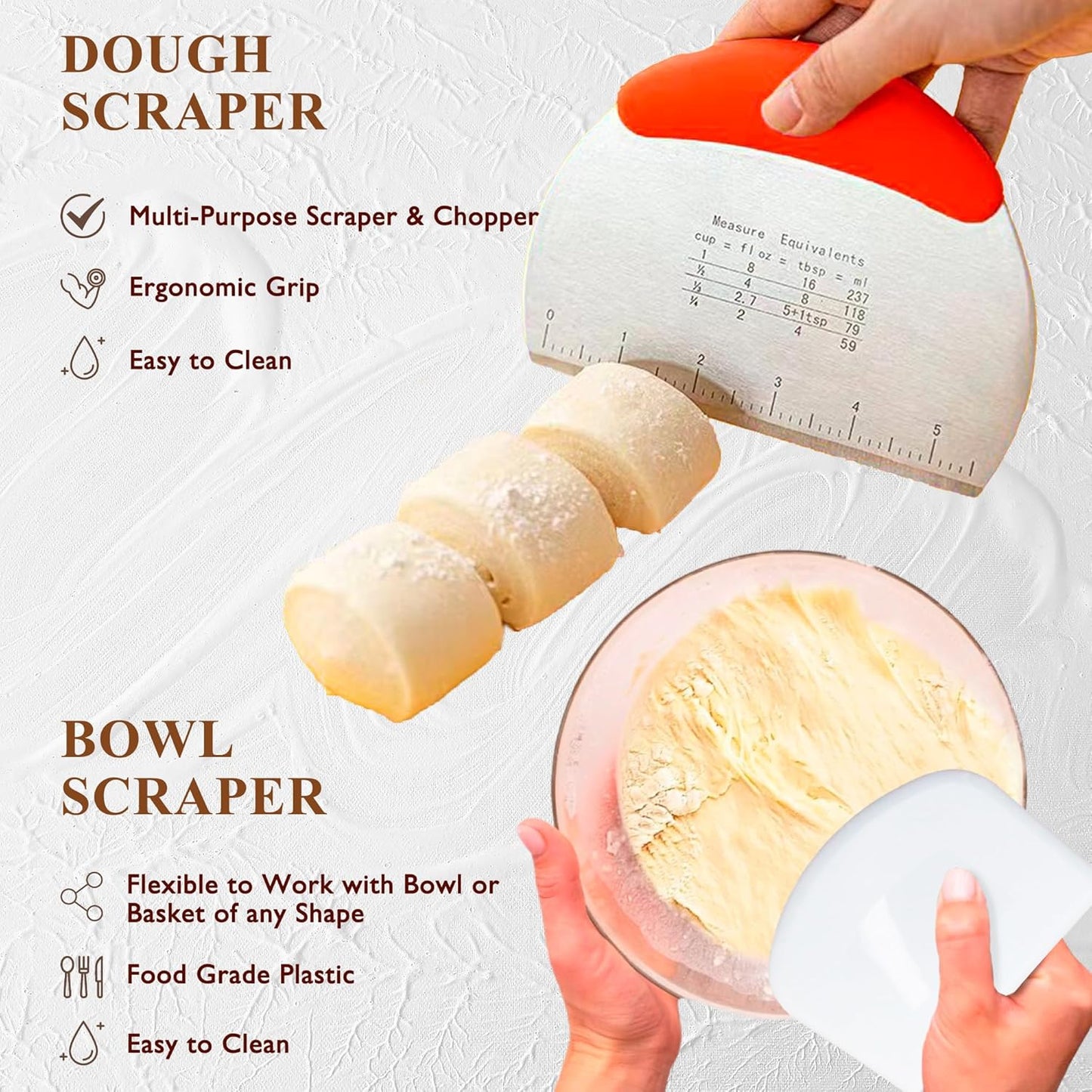 Complete Sourdough Starter Kit, Banneton Bread Proofing Basket with Glass Sourdough Starter Jar, Sourdough Bread Baking Supplies, 9'' Round Bread Proofing Basket, for Bread Making Baking Fermentation