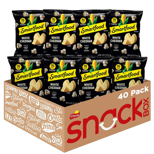 Smartfood White Cheddar Popcorn, 0.625 Ounce, 40 Count Bag, No Artificial Flavors or Preservatives