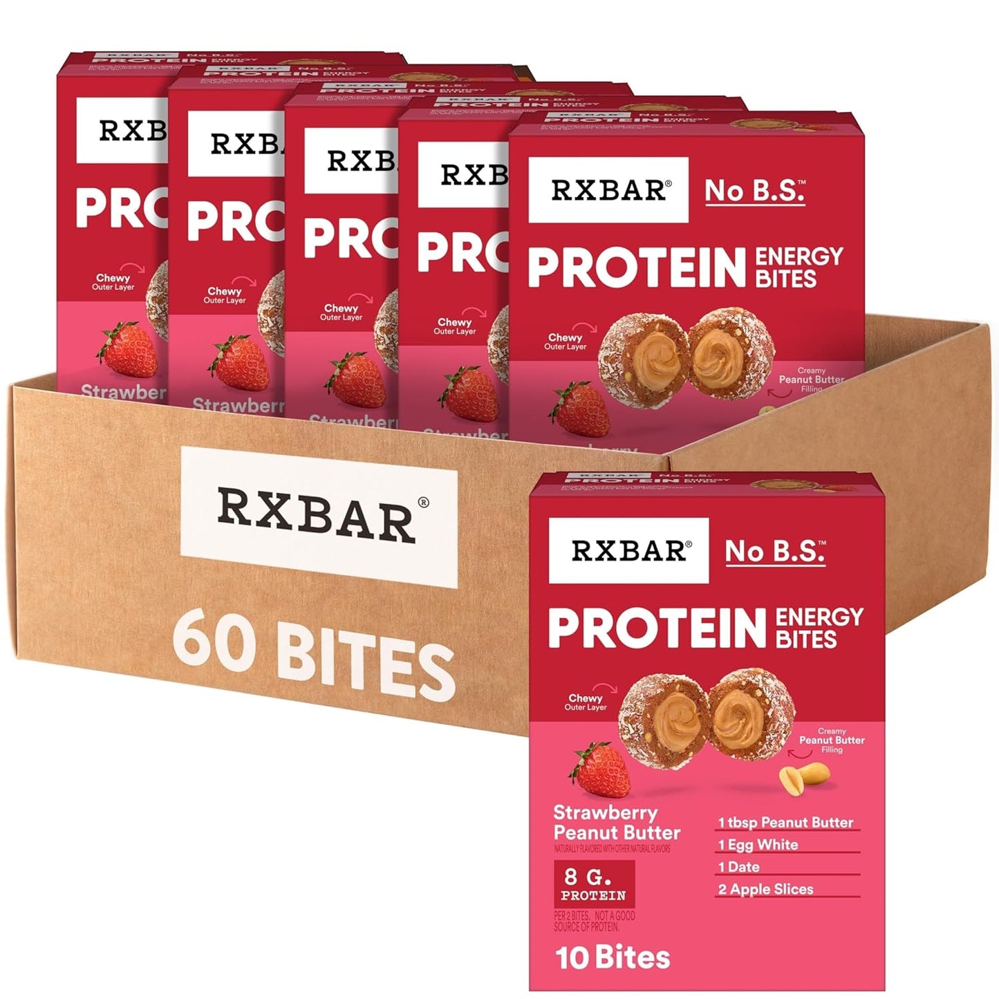 RXBAR Protein Energy Bites, Gluten Free Energy Snacks, Protein Snacks, Variety Pack (20 Bites)