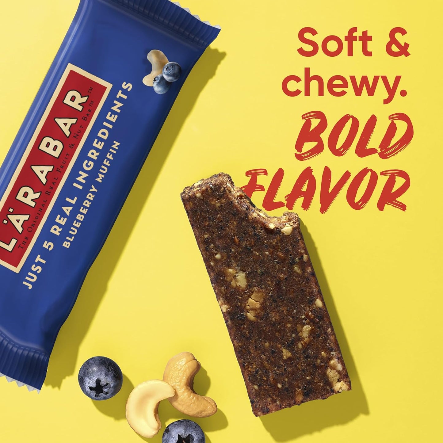 Larabar Blueberry Muffin Fruit and Nut Bars, Gluten Free and Vegan, 9.6 oz, 6 Ct