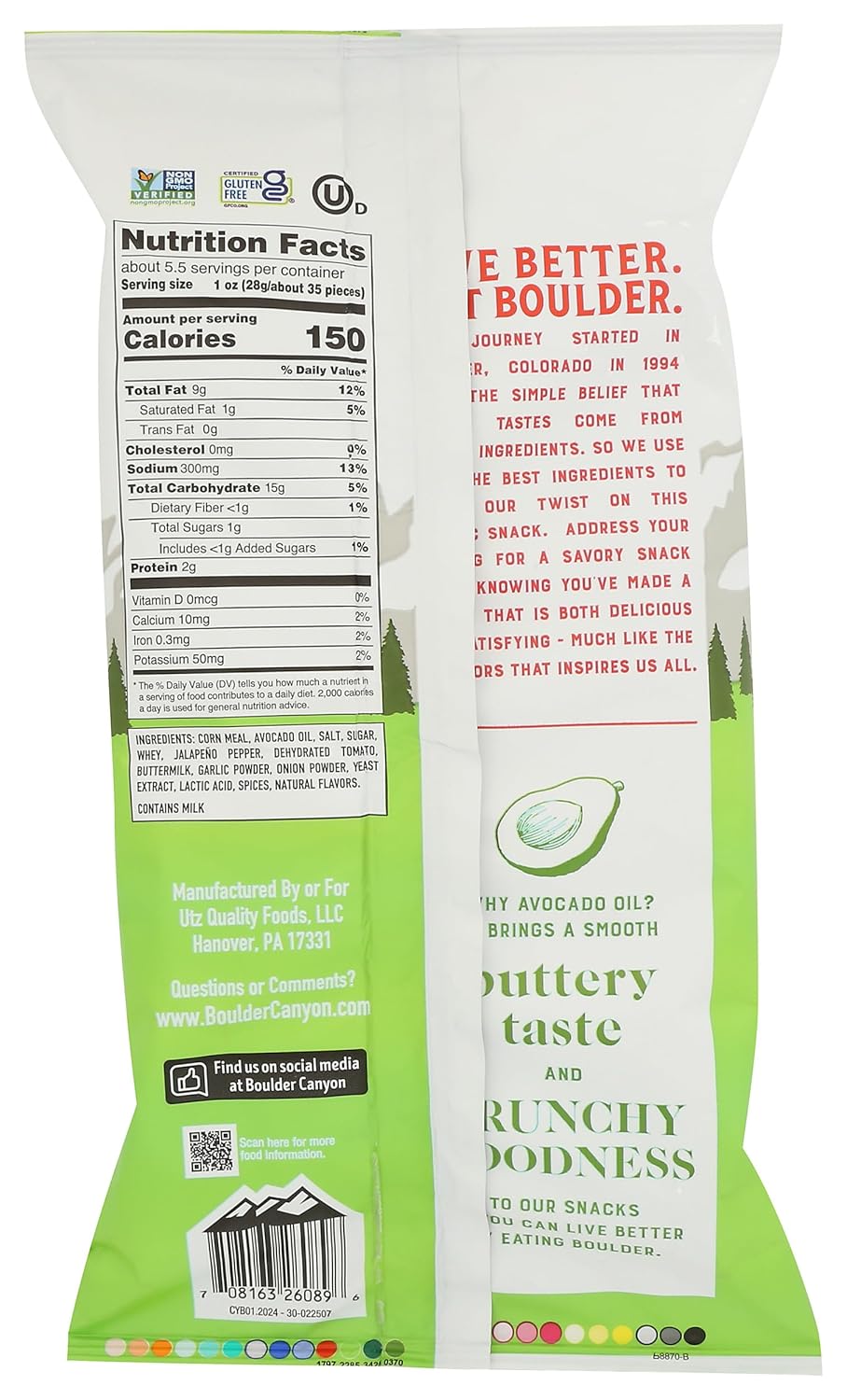BOULDER CANYON Jalapeno Ranch Canyon Poppers, 5.25 OZ