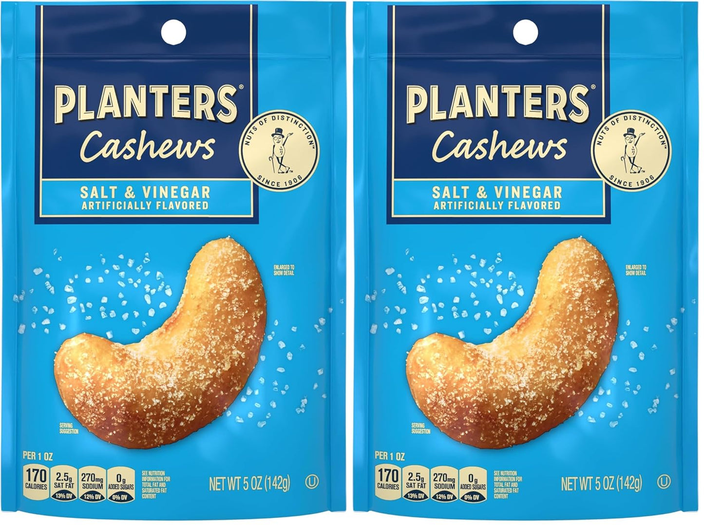 PLANTERS Cashews Dill Pickle - Trail Mix Snack Packs - Snacks with Dill Pickle, Snack Pack, Party Trail Mix, 5 Oz Bag, Pack of 1