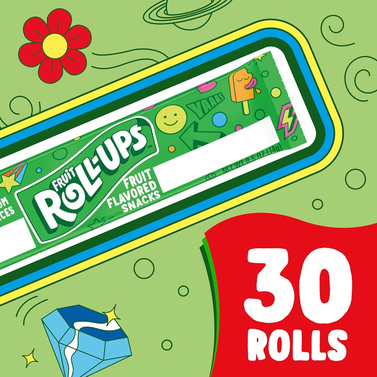 Fruit Roll-Ups Fruit Flavored Snacks, No Colors from Artificial Sources, Gluten Free, Variety Pack, 30 Ct, 15 oz