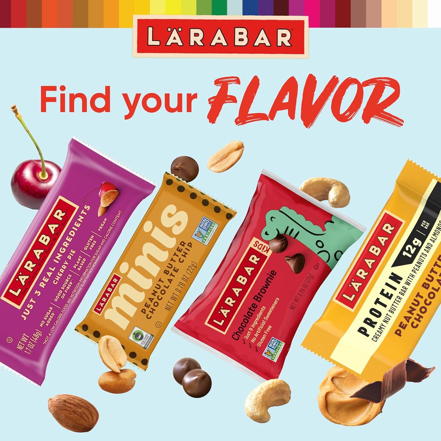 Larabar Cherry Pie Fruit and Nut Bar, Gluten Free and Vegan, 27.2 oz, 16 Ct