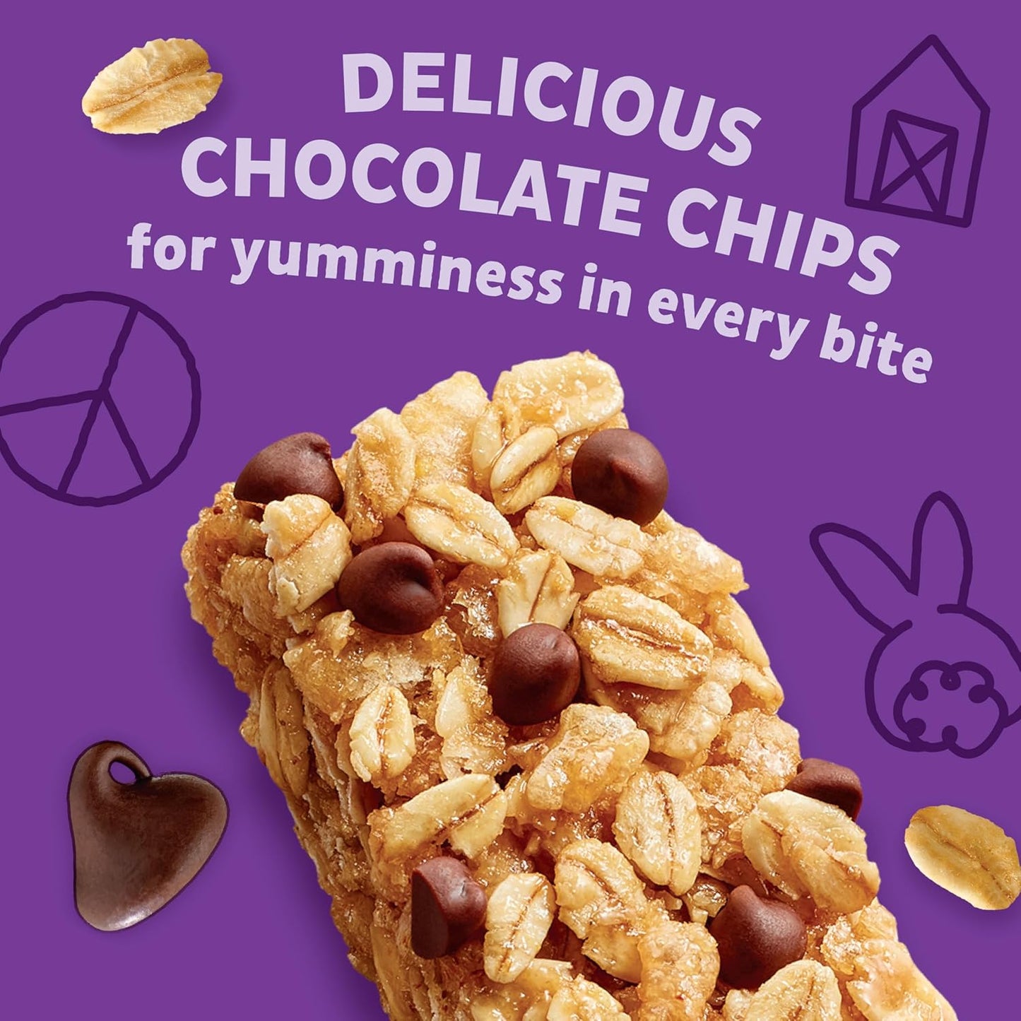 Annie's Organic Chewy Granola Bars, Chocolate Chip, 12 ct