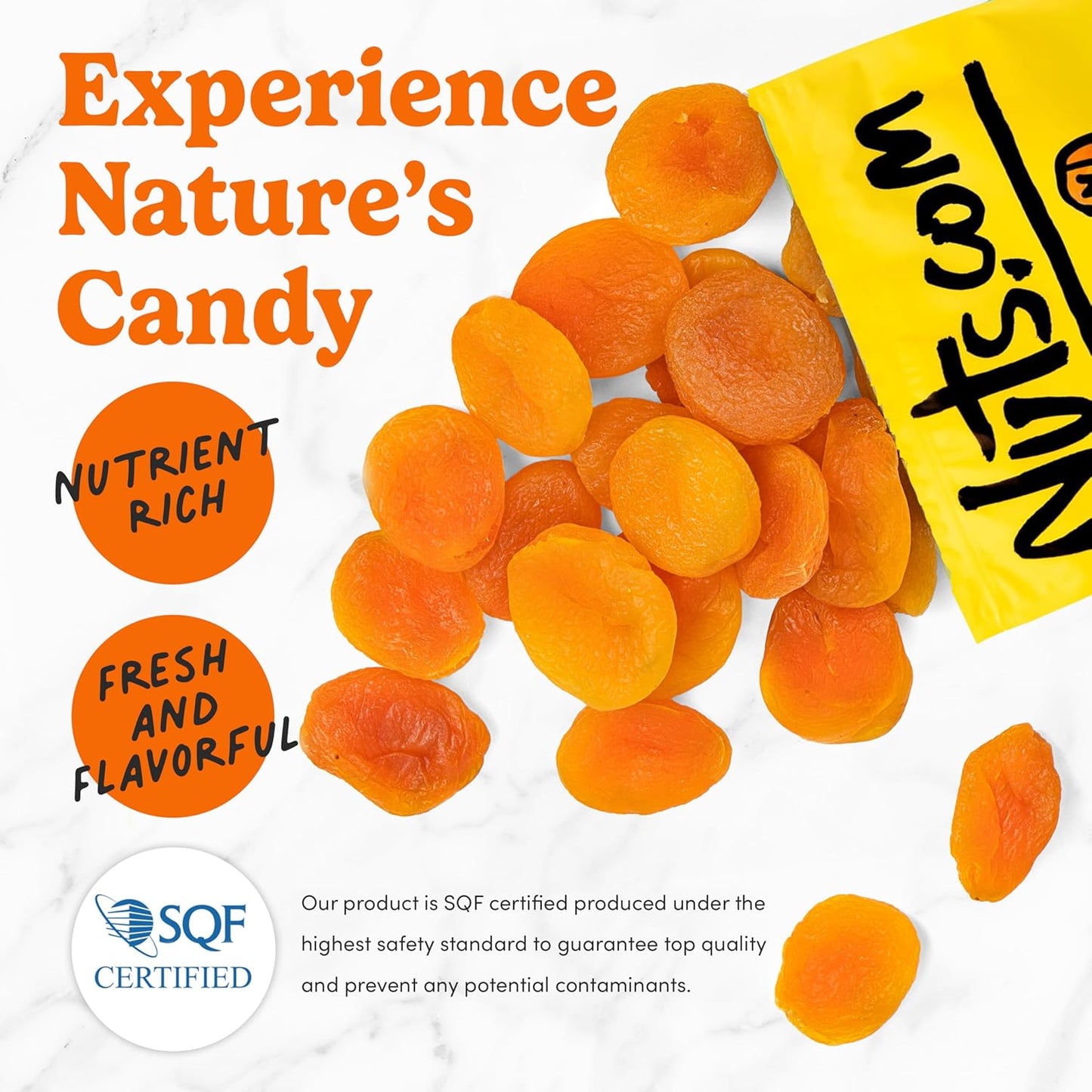 Nuts com – Dried Apricots – No Sugar Added, Healthy Fruit Snack for Adults & Kids – Naturally Plump & Juicy, Good Source of Potassium & Fiber – Vegan, Gluten-Free, Kosher Pareve – 2 Pound Bag