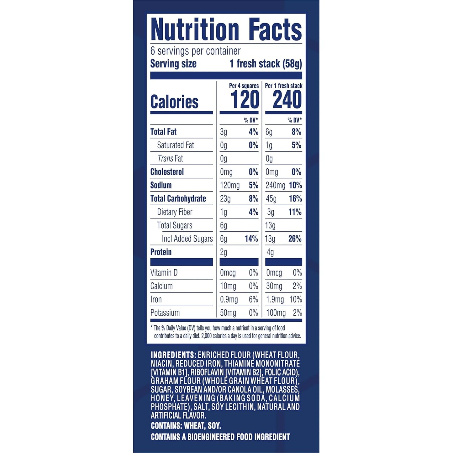 HONEY MAID Fresh Stacks Salted Caramel Graham Crackers, Limited Edition, Travel Snacks, 12.2 oz (6 Multi Snack Packs)