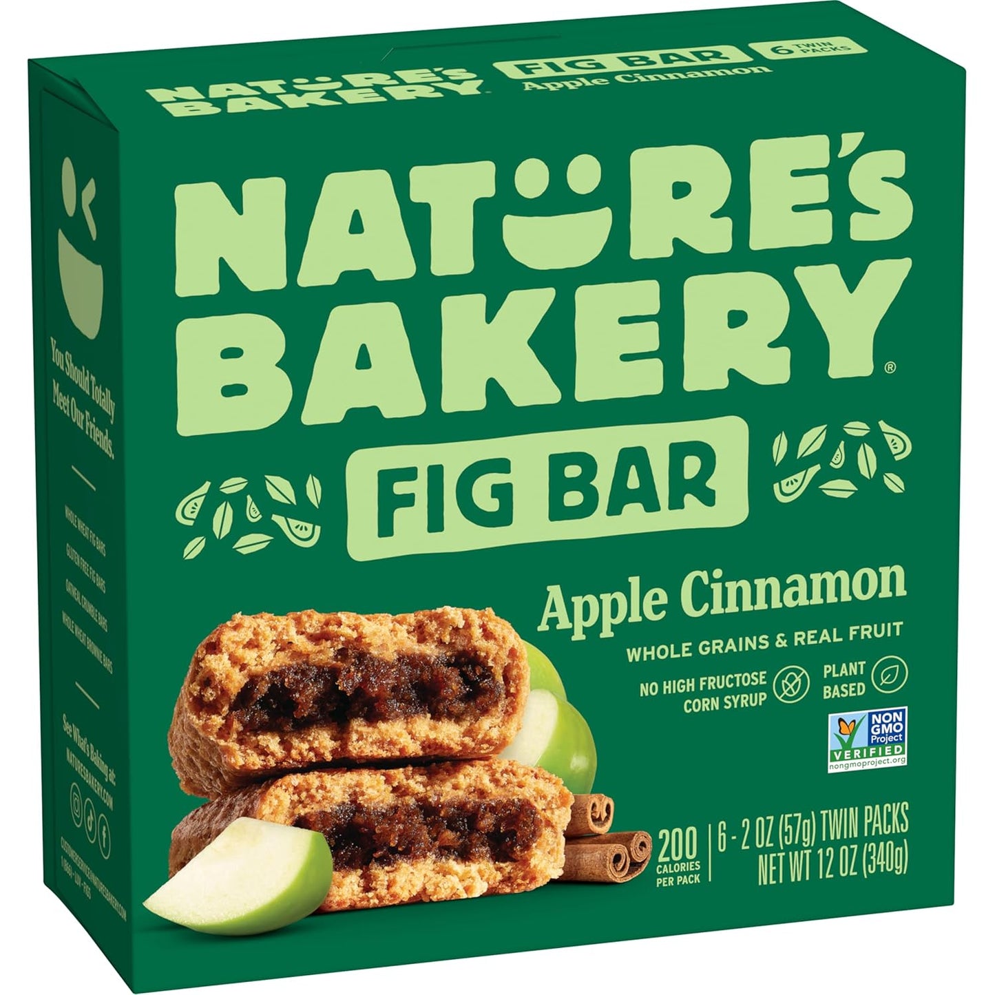 Nature’s Bakery Whole Wheat Fig Bars, Raspberry, Real Fruit, Vegan, Non-GMO, Snack bar, 1 box with 12 twin packs (12 twin packs)