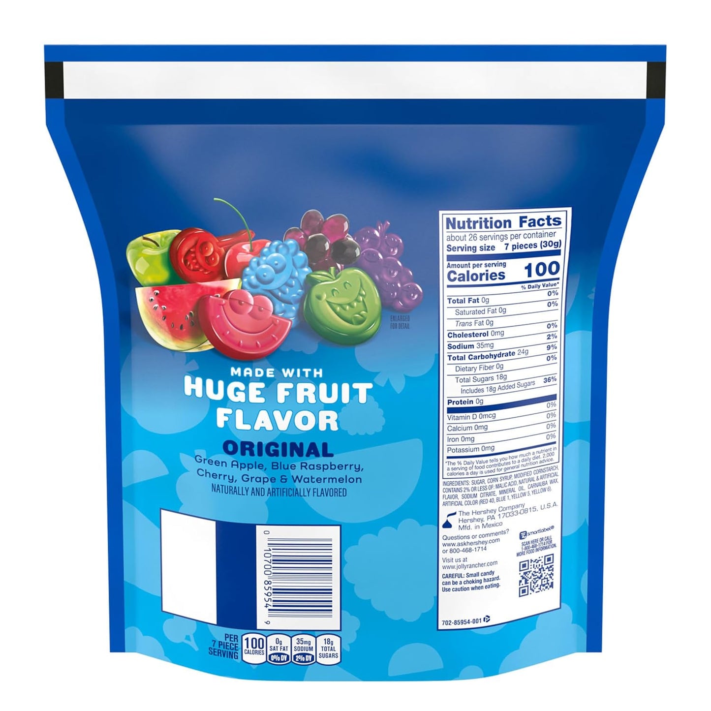JOLLY RANCHER Gummies Original Fruit Flavored Candy Bag, 27 oz