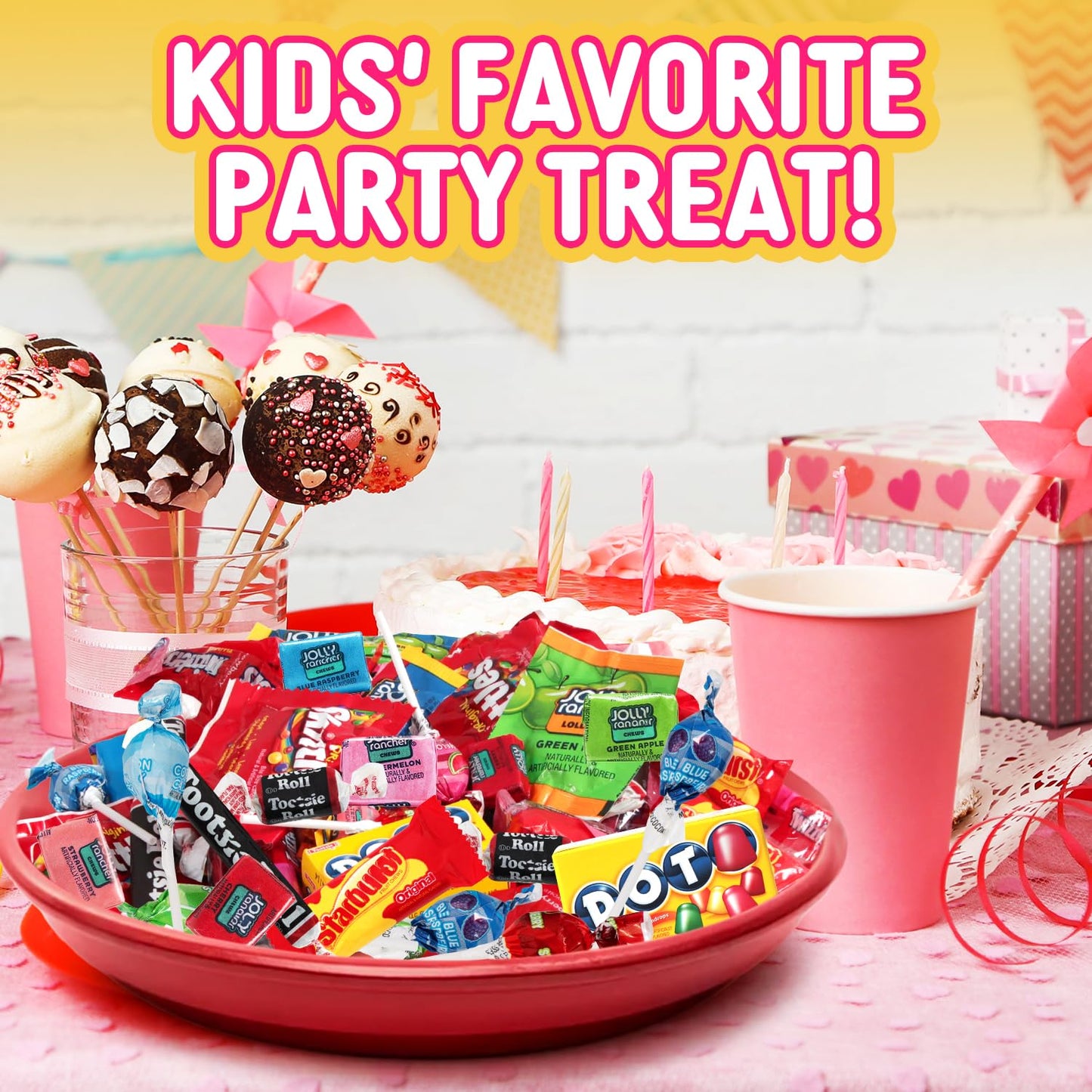 Bulk Candy Variety Pack 2 Pounds Assortment, Approx. 100 Individually Wrapped Fun Size Chewy And Hard Candy For Parties, Classrooms, Pinatas, Goodie Bags And Buffets