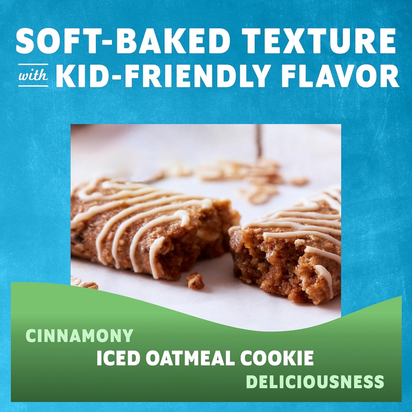 zbar iced oatmeal cookie soft-baked energy snack bars non-gmo usda organic granola bars 24 pack