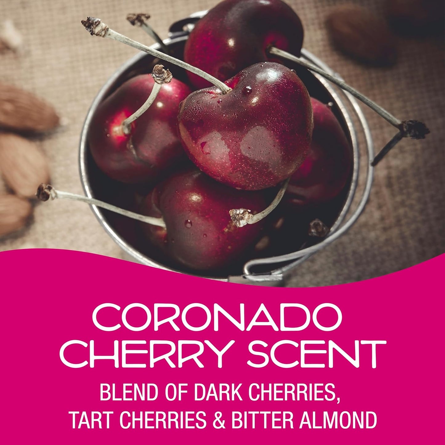 Can Air Freshener and Odor Neutralizer by California Scents, Set of 12 Spillproof Cans for Home and Car, Coronado Cherry, 1.5 Oz Each