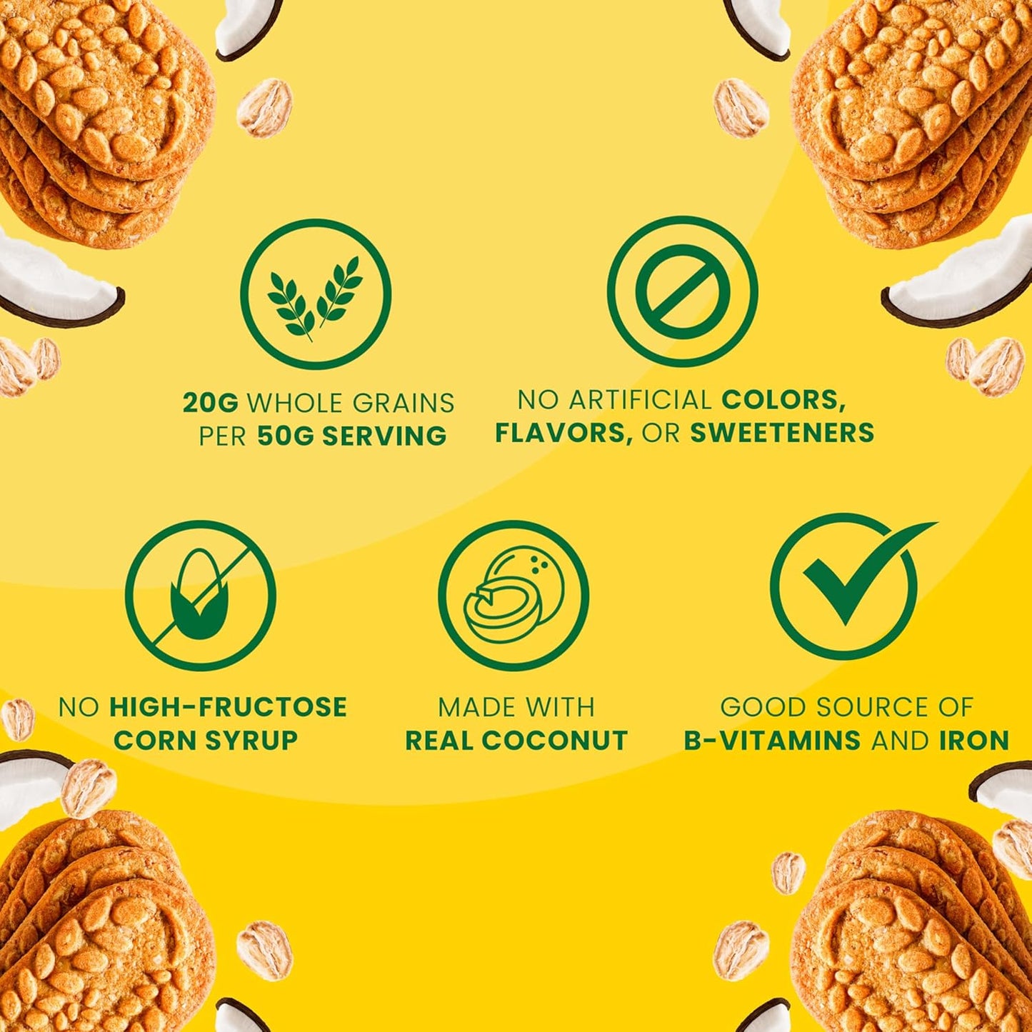 belVita Breakfast Bars Biscuits, Toasted Coconut, 30 Total Packs, 6 Boxes (4 Biscuits Per Pack)