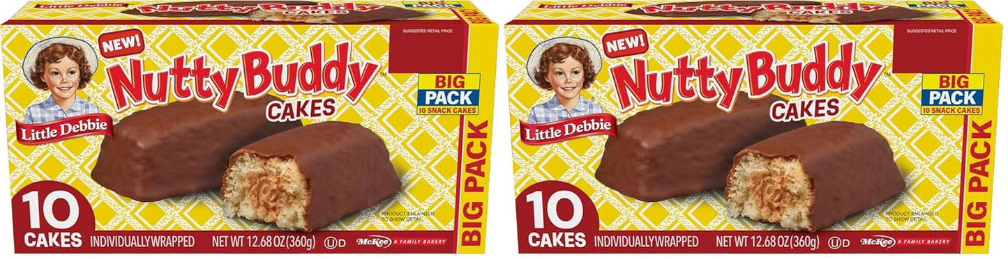Little Debbie Nutty Buddy Cake Big Pack, 12.68 Oz Box