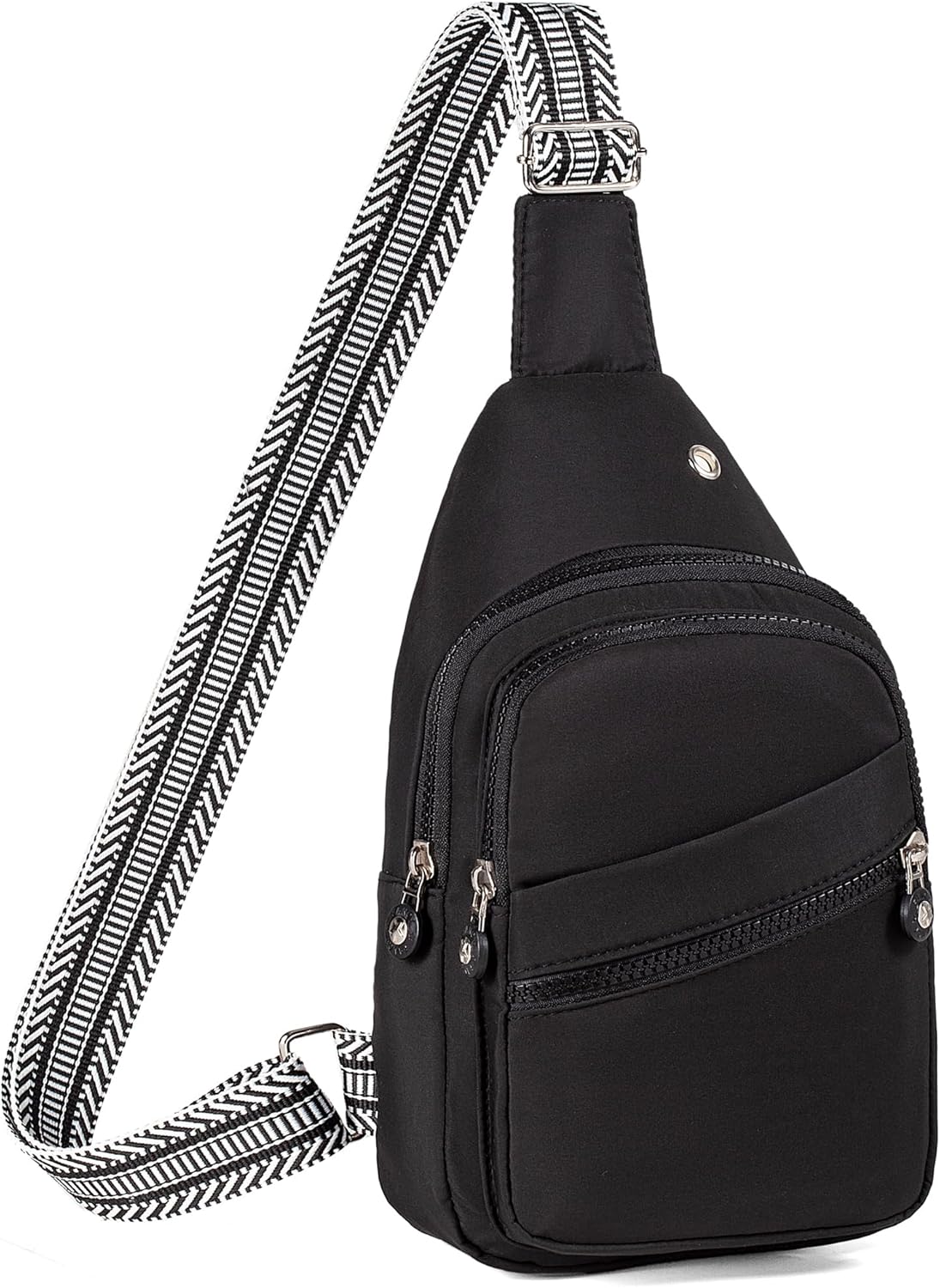 Small Sling Backpack for Women, Chest Bag Daypack Crossbody for Travel Sport Running Hiking Black