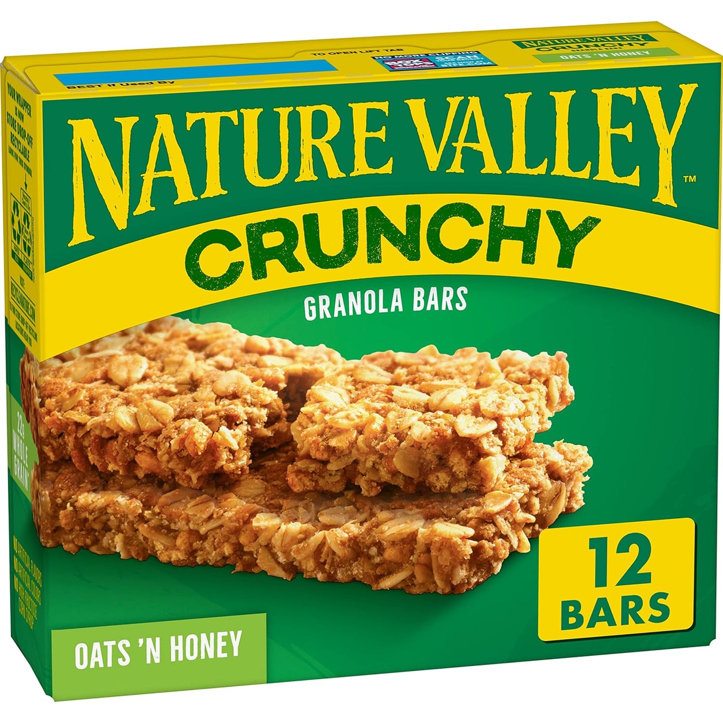 Nature Valley Crunchy Oats 'n Honey Granola Bars, 60 Bars, 44.7 OZ (30 Pouches)