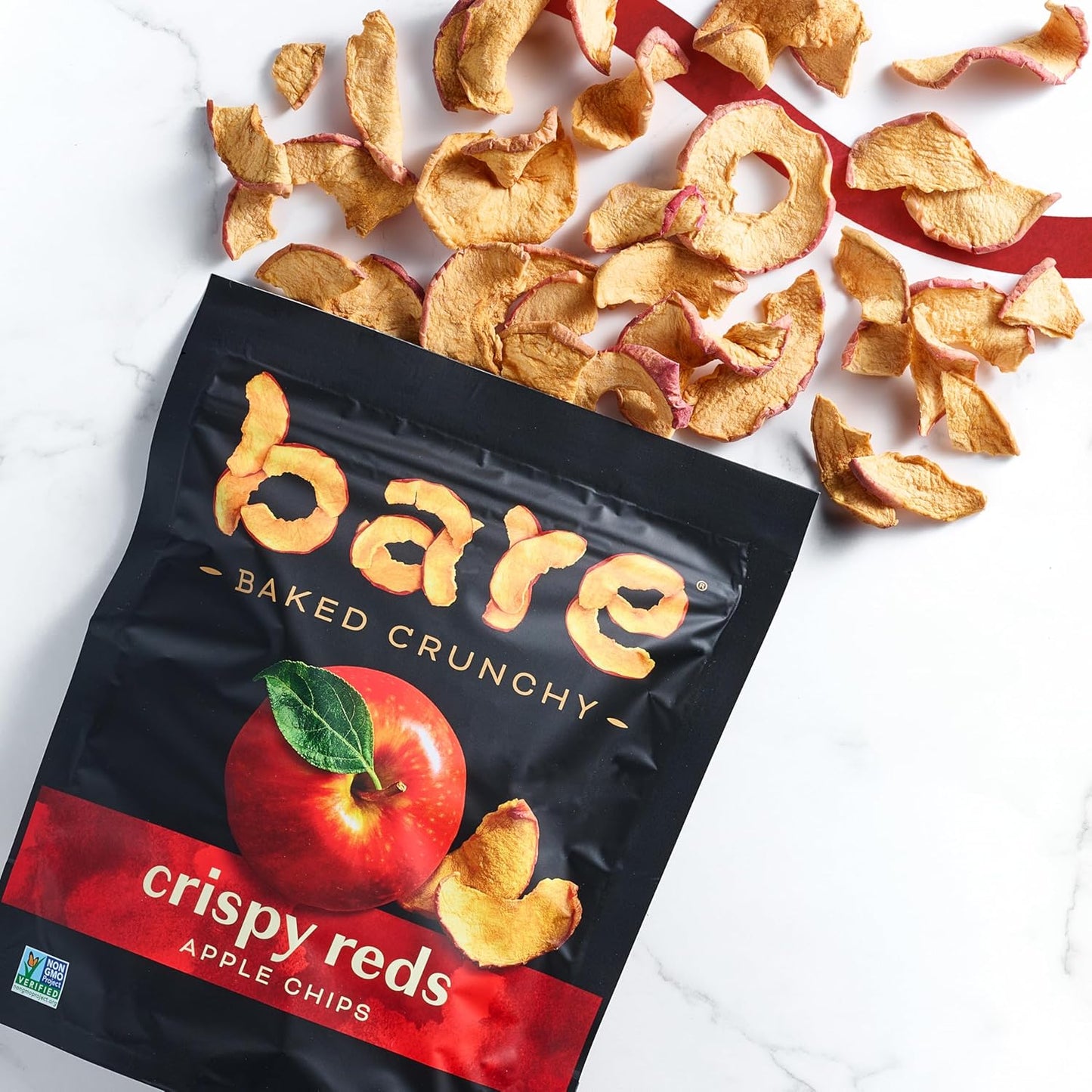 bare Baked Crunchy Apple Chips, Fujis & Reds, 3.4oz Bag