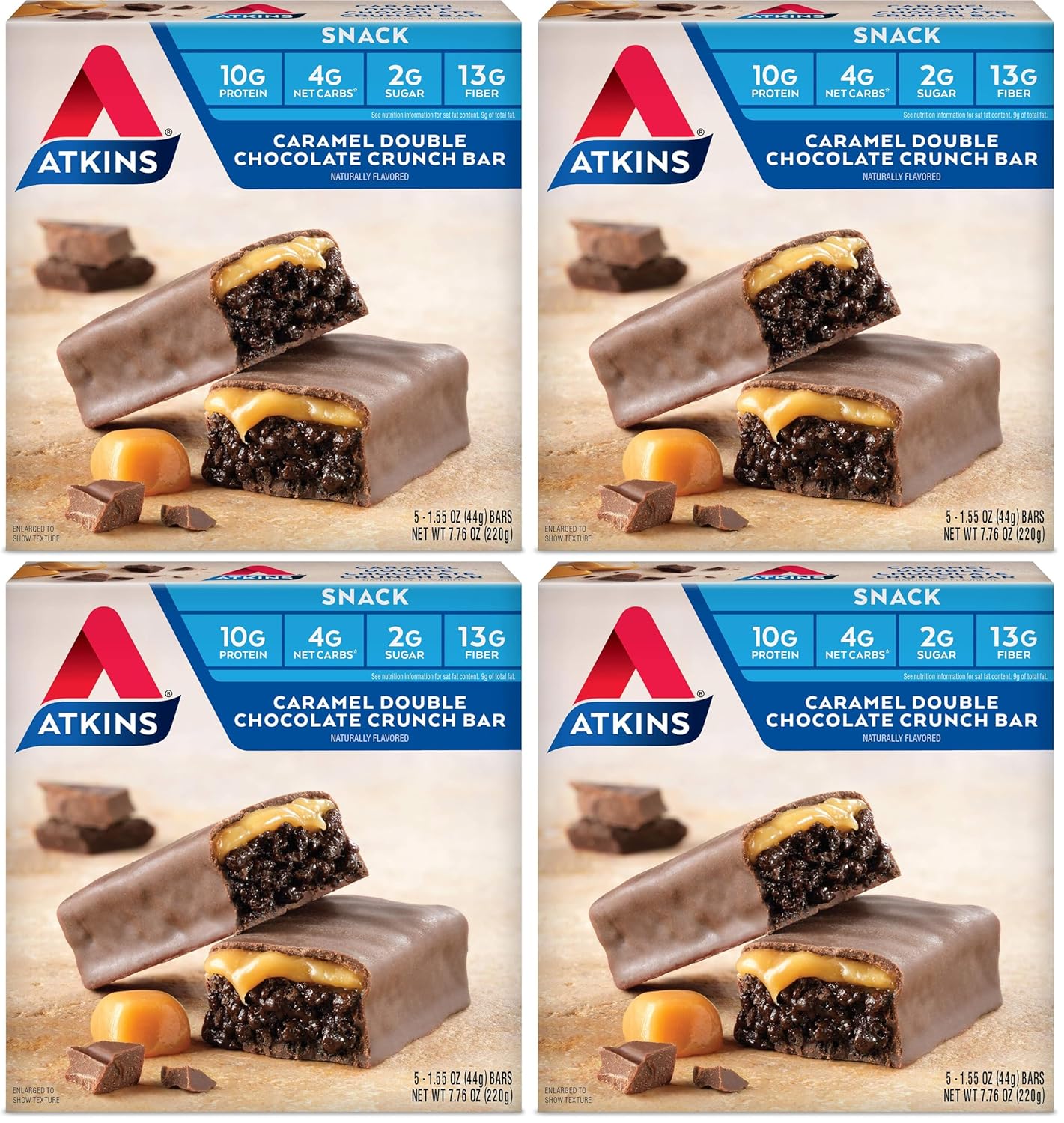 Atkins Lemon Wafer Crisps, Protein Snack, 10g Protein, 4g Net Carbs, 1g Sugar, 5g Fiber, 5 Count