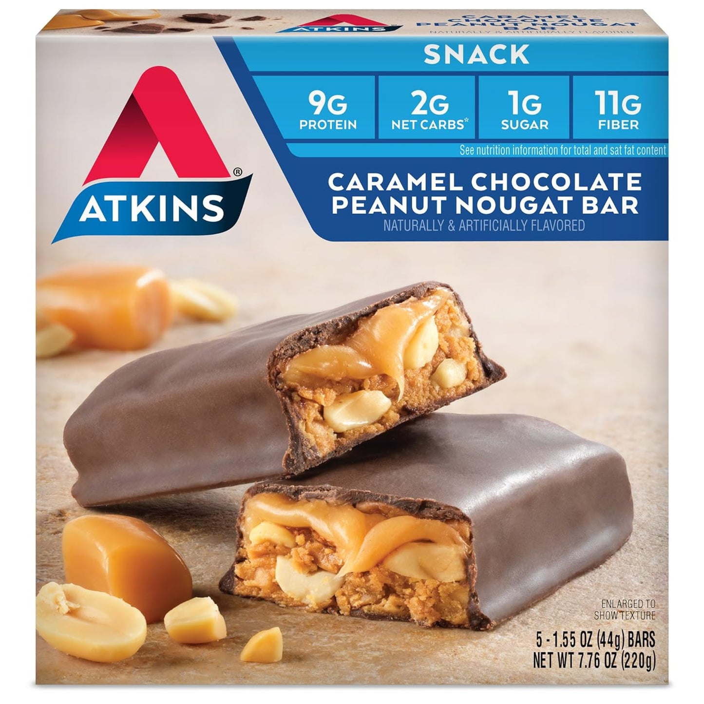 Atkins Lemon Wafer Crisps, Protein Snack, 10g Protein, 4g Net Carbs, 1g Sugar, 5g Fiber, 5 Count