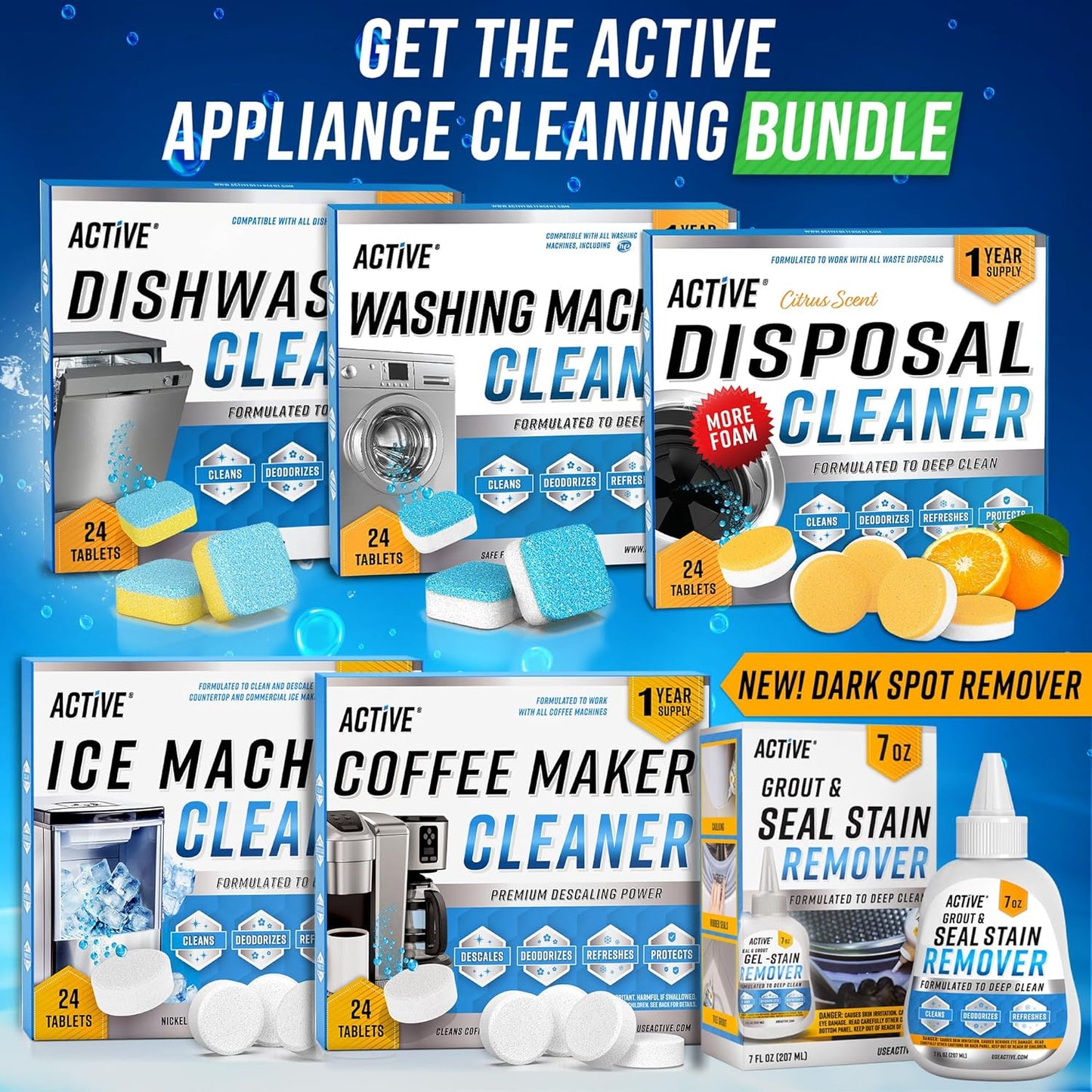 Coffee Machine Cleaner Descaler Tablets - 24 Count, Compatible With Nespresso, Keurig, Ninja, Delonghi, Miele, Coffee Maker Pot Descaling & Cleaning Tabs, Descale Drip Coffe And Espresso Machines