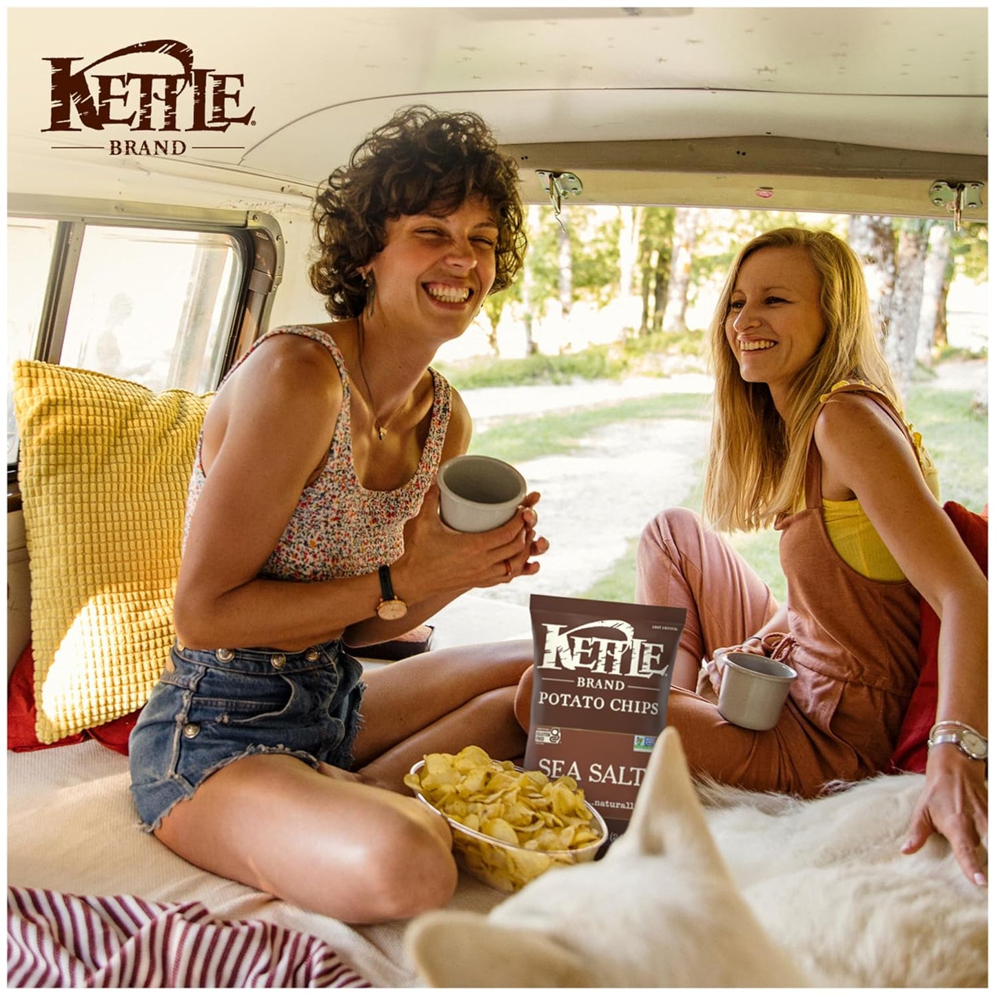 Kettle Brand Sea Salt Kettle Potato Chips, Gluten-Free, Non-GMO, 7.5 oz Bag