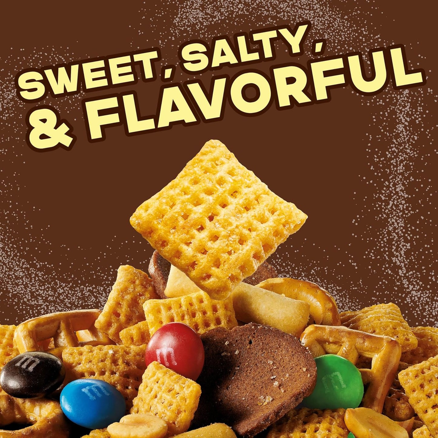 Chex Mix Sweet and Salty Recipe Snack Mix, with M&Ms Milk Chocolate Candies, Family Size, 13.5 oz