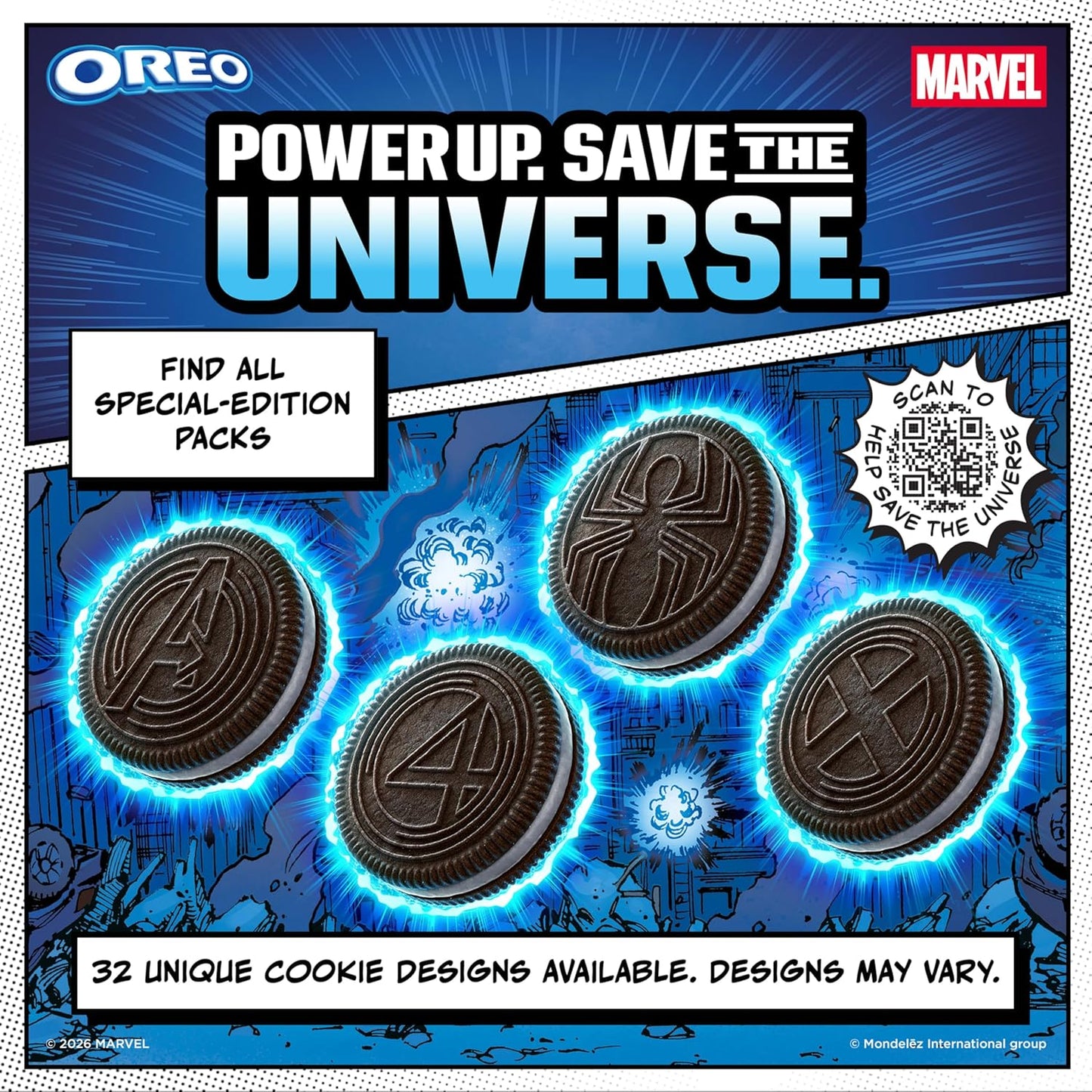 MARVEL OREO Stuf of Legends Chocolate Sandwich Cookies, Special Edition, 10.68 oz