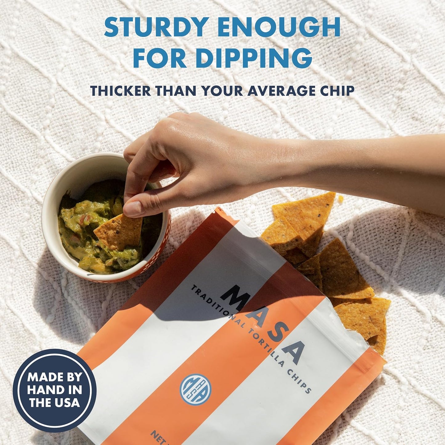 MASA Chips Corn Tortilla Chips Cooked in Beef Tallow – Seed Oil Free Snack, 2pk×5 oz each– Handmade with Only Naturally Grown Corn & Sea Salt, Gluten Free