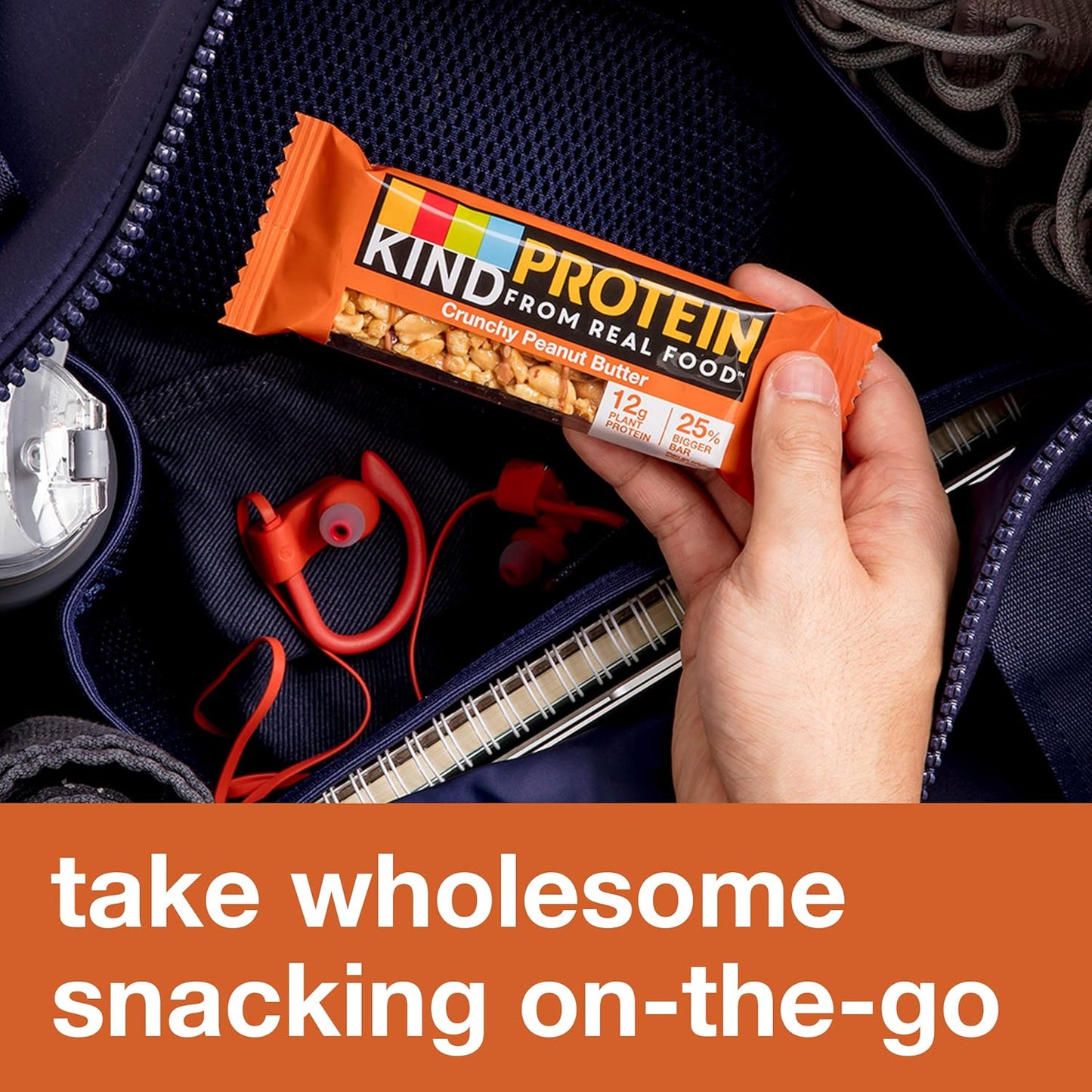 KIND Protein Bars, Crunchy Peanut Butter, Gluten Free, Healthy Snacks, 12g Protein, 12 Count