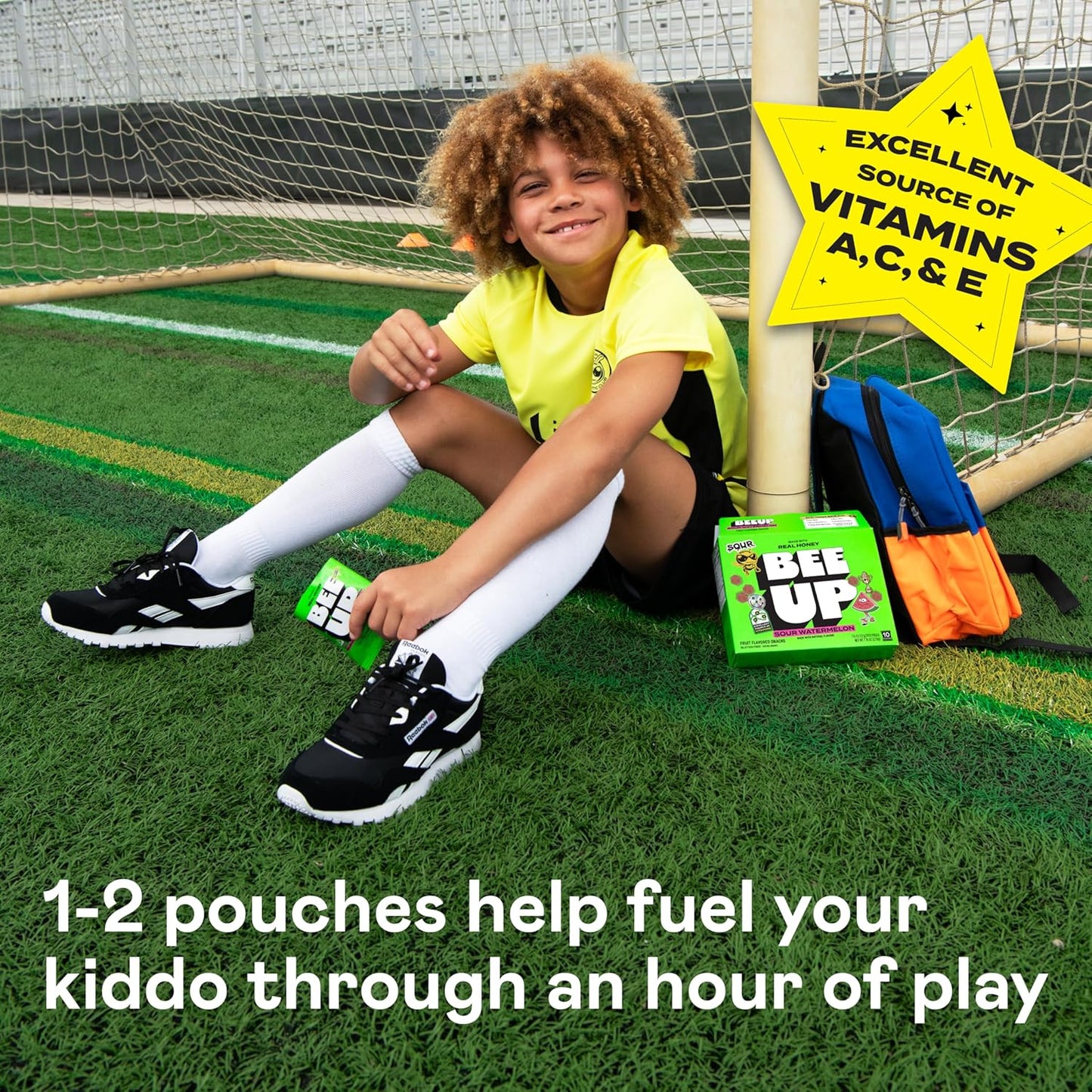 BEEUP Honey Fruit Snacks – With a Teaspoon of Honey in Every Pouch – Dye Free, No Corn Syrup – Individually Wrapped Fruit Snack Packs for School, Sports, Soccer – Very Berry (Pack of 10)